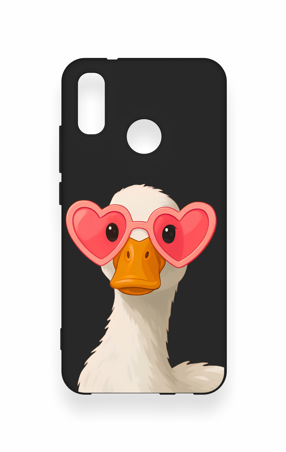 Huawei P20 Lite Uyumlu Aşık Ördek Desenli Silikon Kılıf