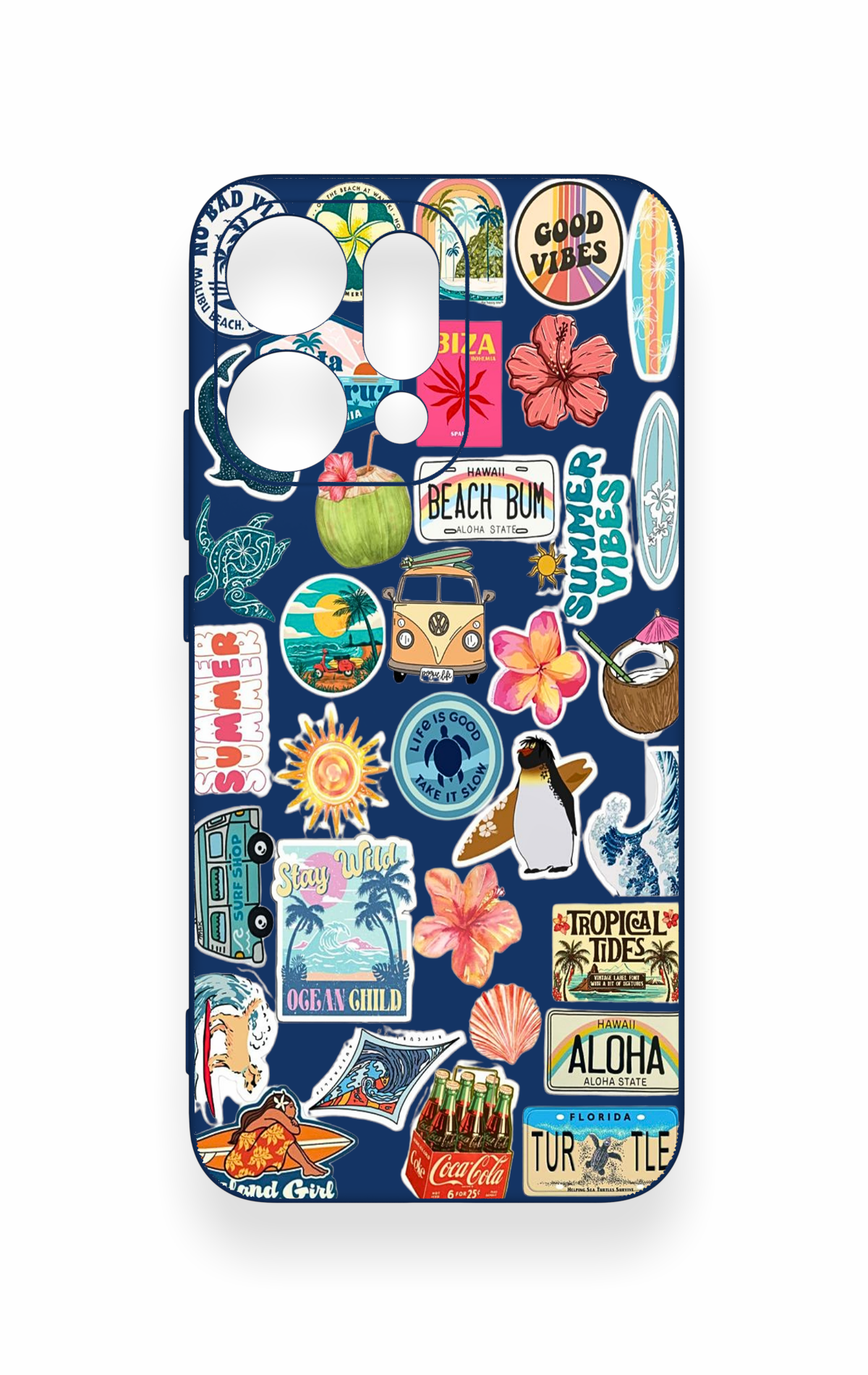 Oppo Reno 14 Uyumlu Summer Vibes Desenli Silikon Kılıf