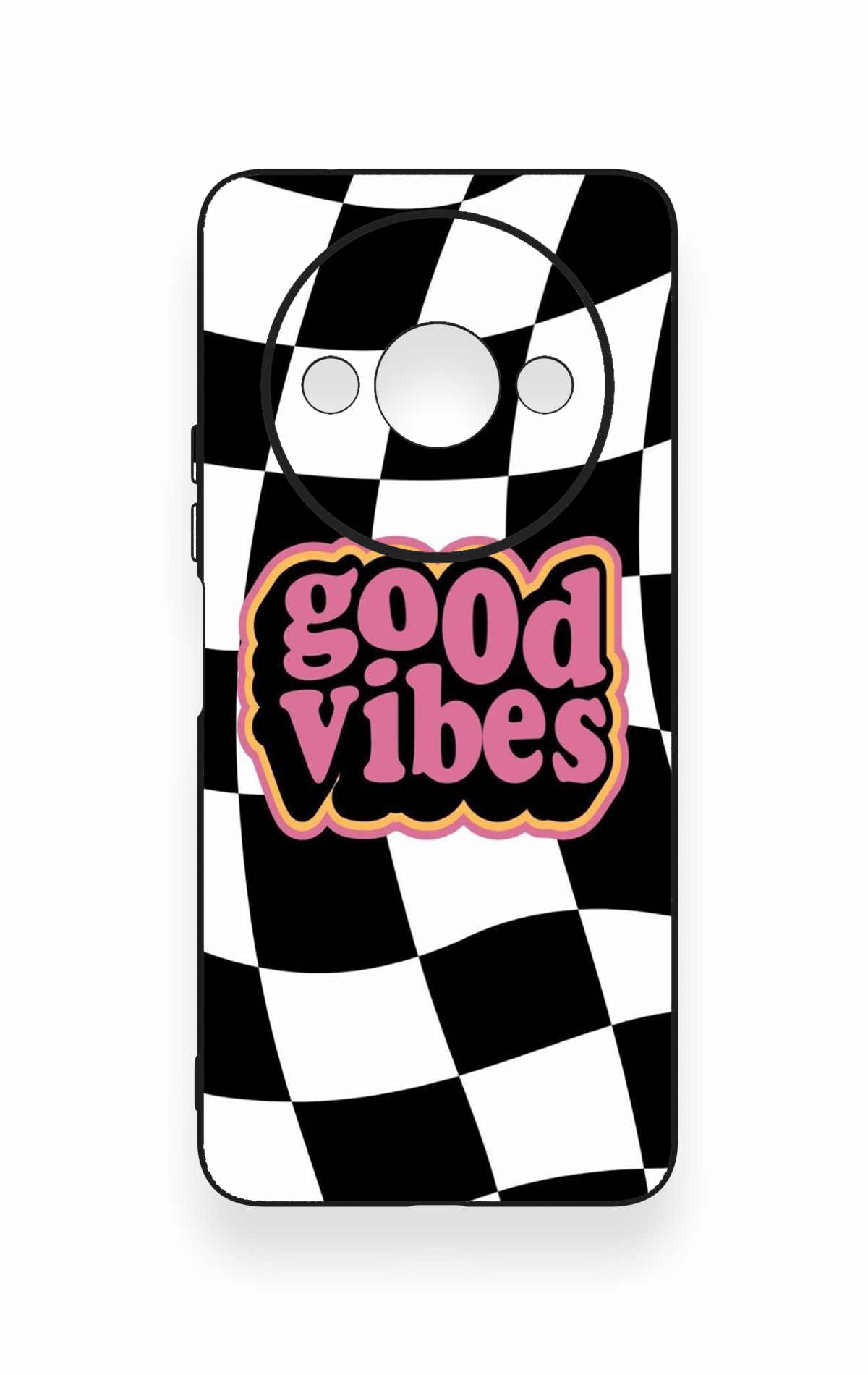 Redmi A3 Uyumlu Black Good Vibes Desenli Silikon Kılıf