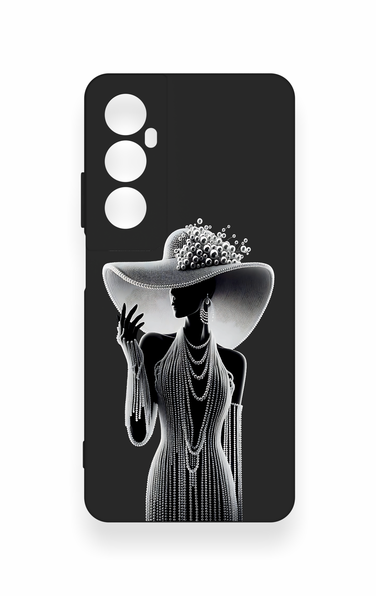 Realme C65 Uyumlu Lady Desenli Silikon Kılıf