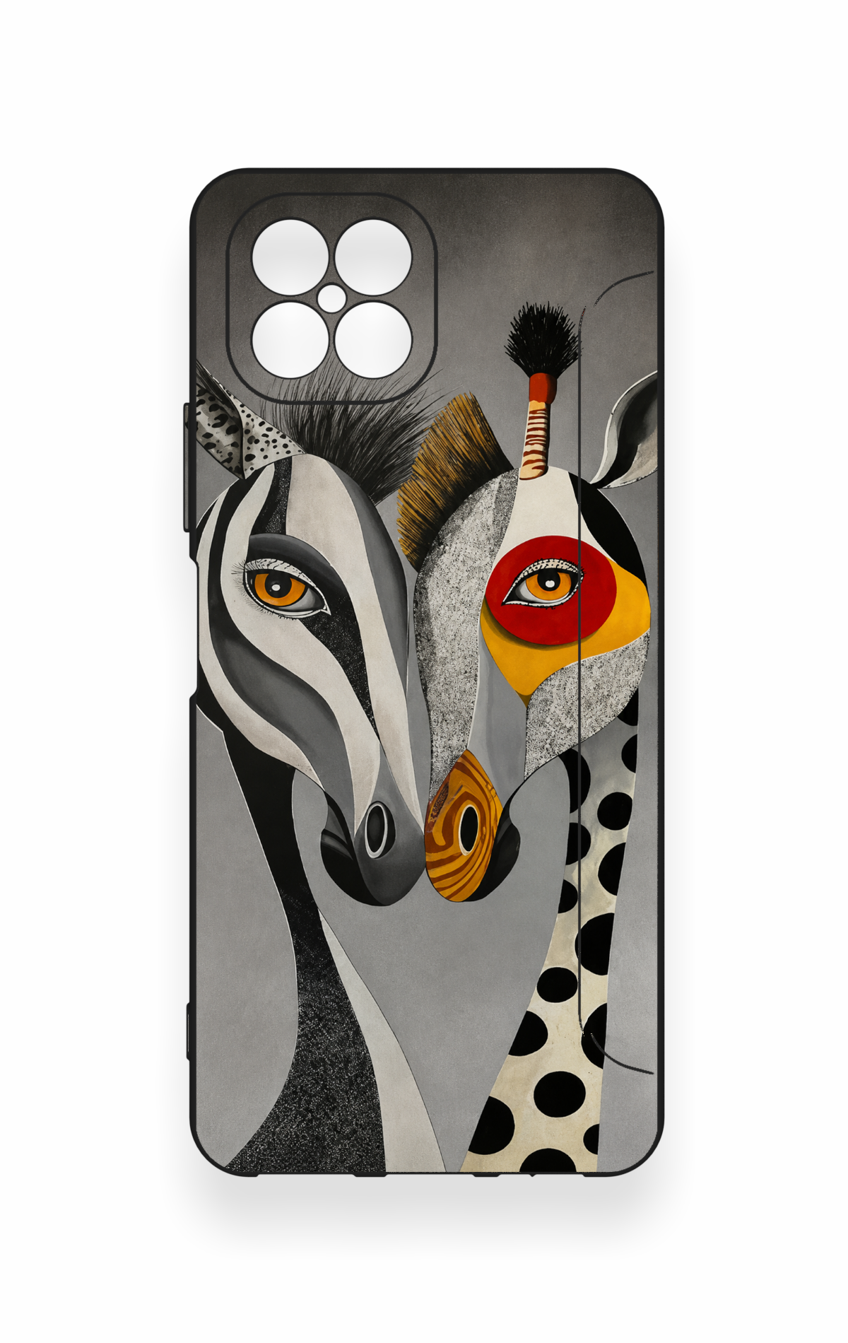 Omix X600 Uyumlu Zebra ve Zürafa Desenli Silikon Kılıf