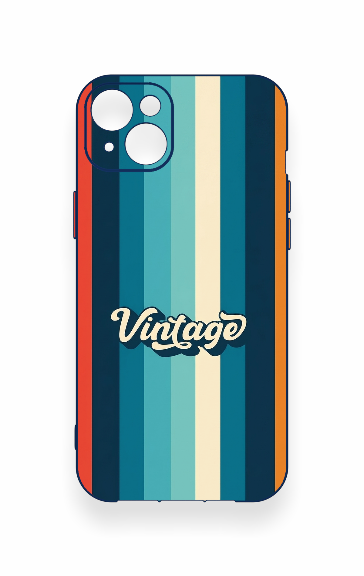 iPhone 14 Plus/15 Plus Uyumlu Vintage Desenli Silikon Kılıf