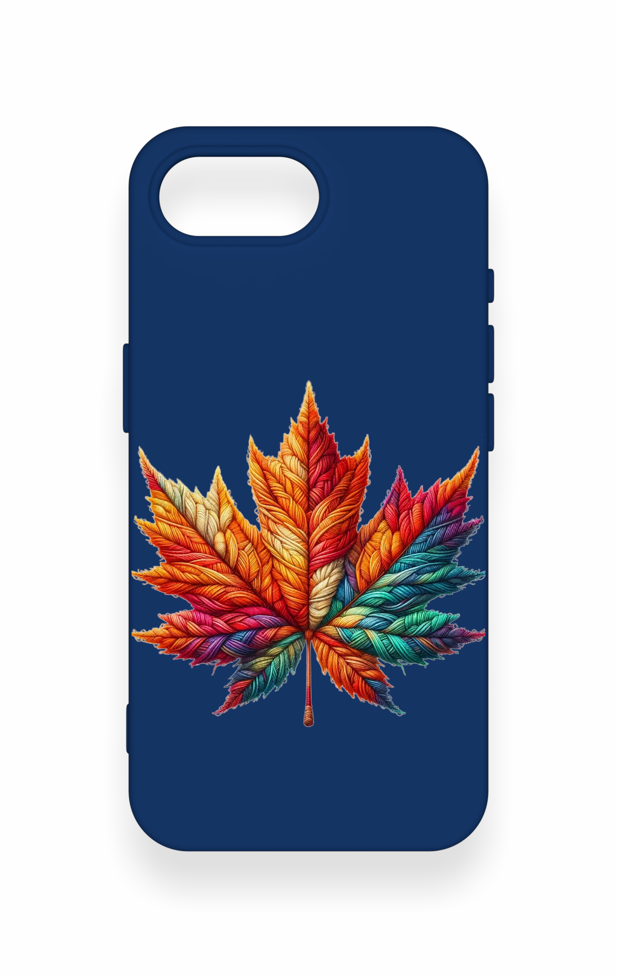 iPhone 16E Uyumlu Renkli Yaprak Desenli Silikon Kılıf