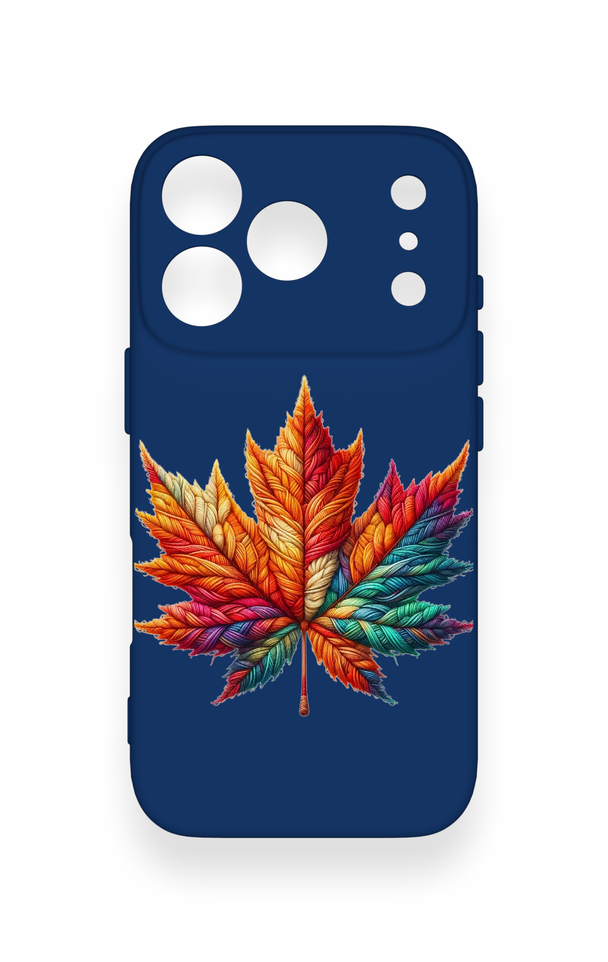 iPhone 17 Pro Uyumlu Renkli Yaprak Desenli Silikon Kılıf