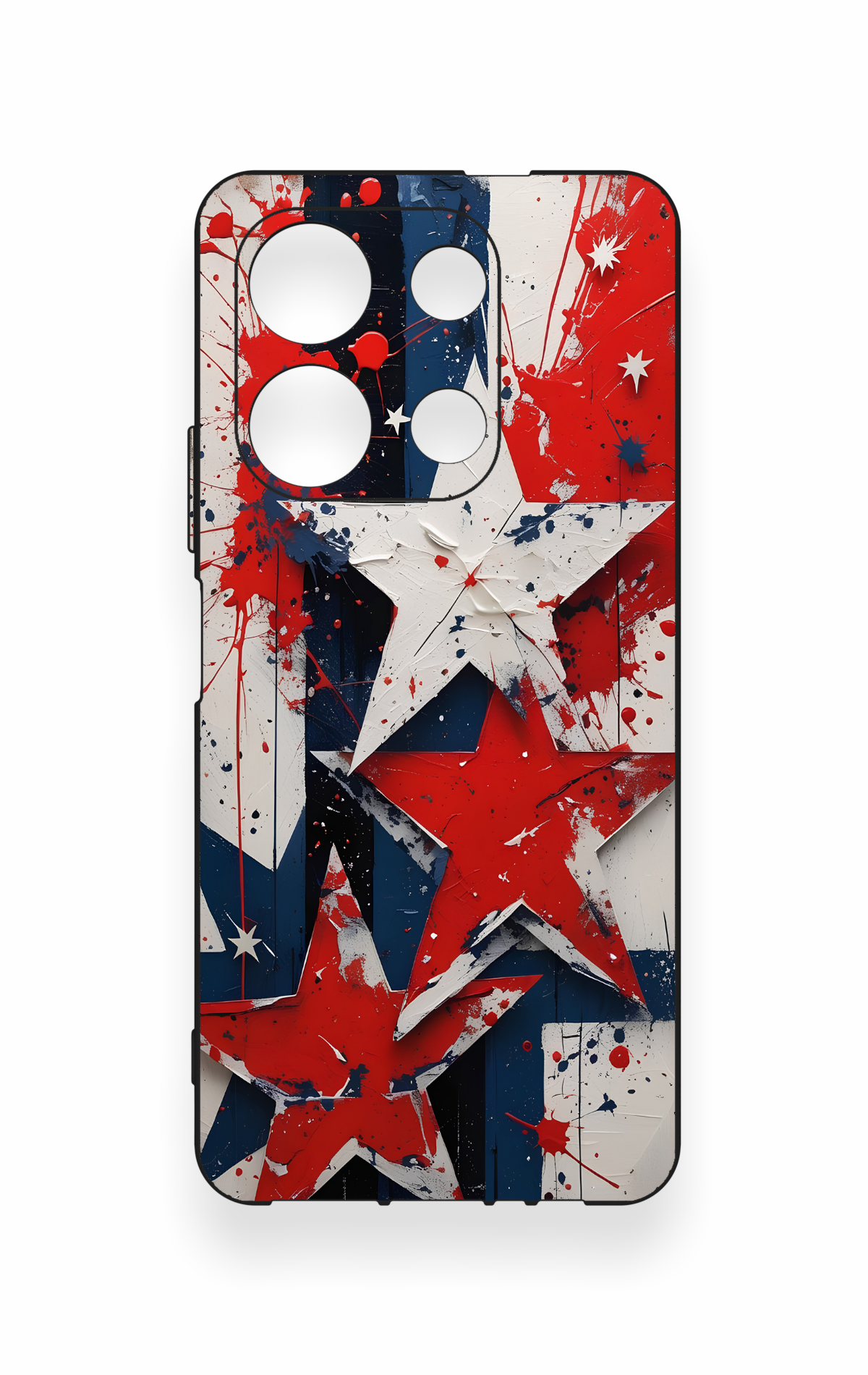 İnfinix Note 30 Uyumlu Star Flag Desenli Silikon Kılıf