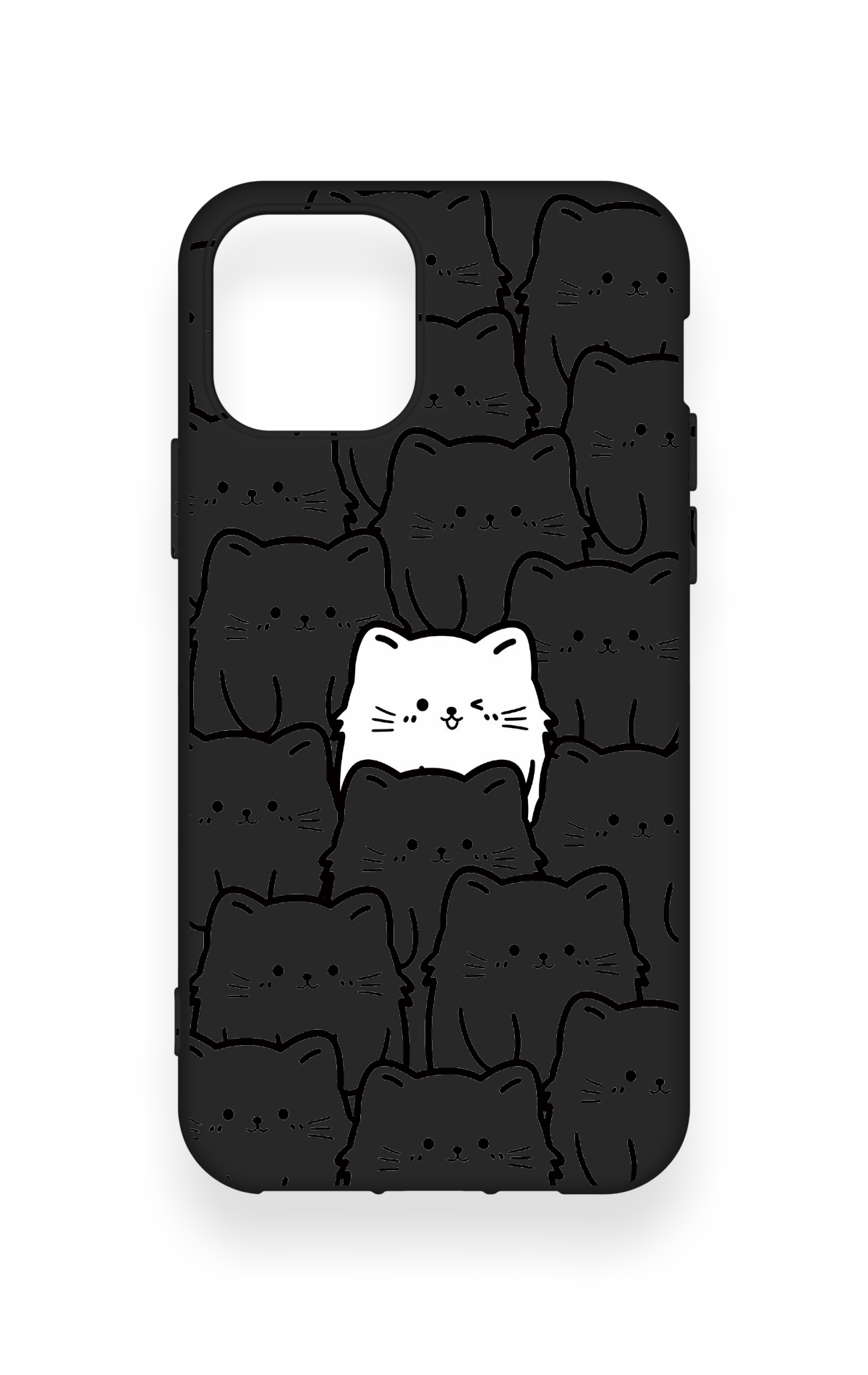 iPhone 11 Pro Uyumlu Many Cats Desenli Silikon Kılıf
