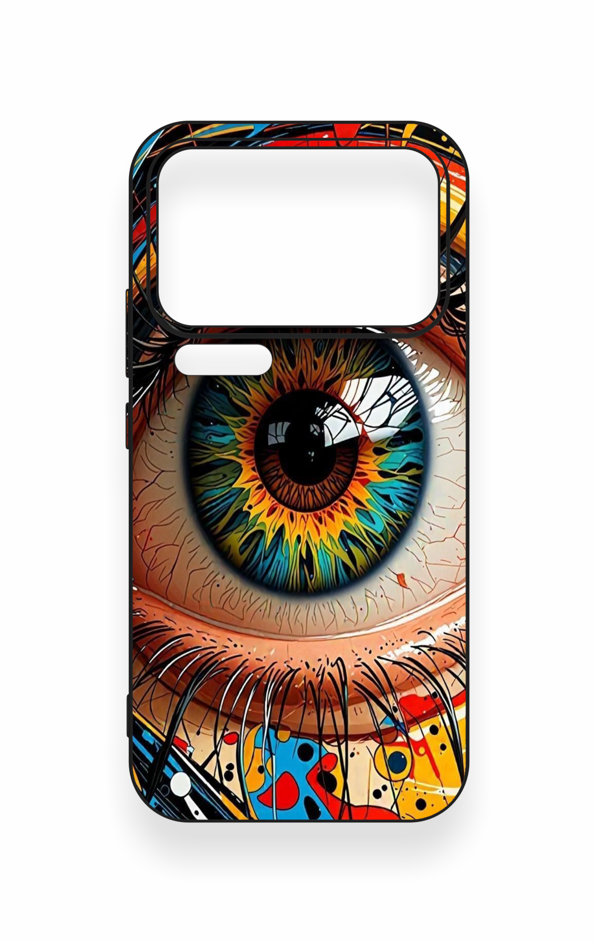 Mi 17 Pro Max Uyumlu Renkli Göz Bebeği Desenli Silikon Kılıf