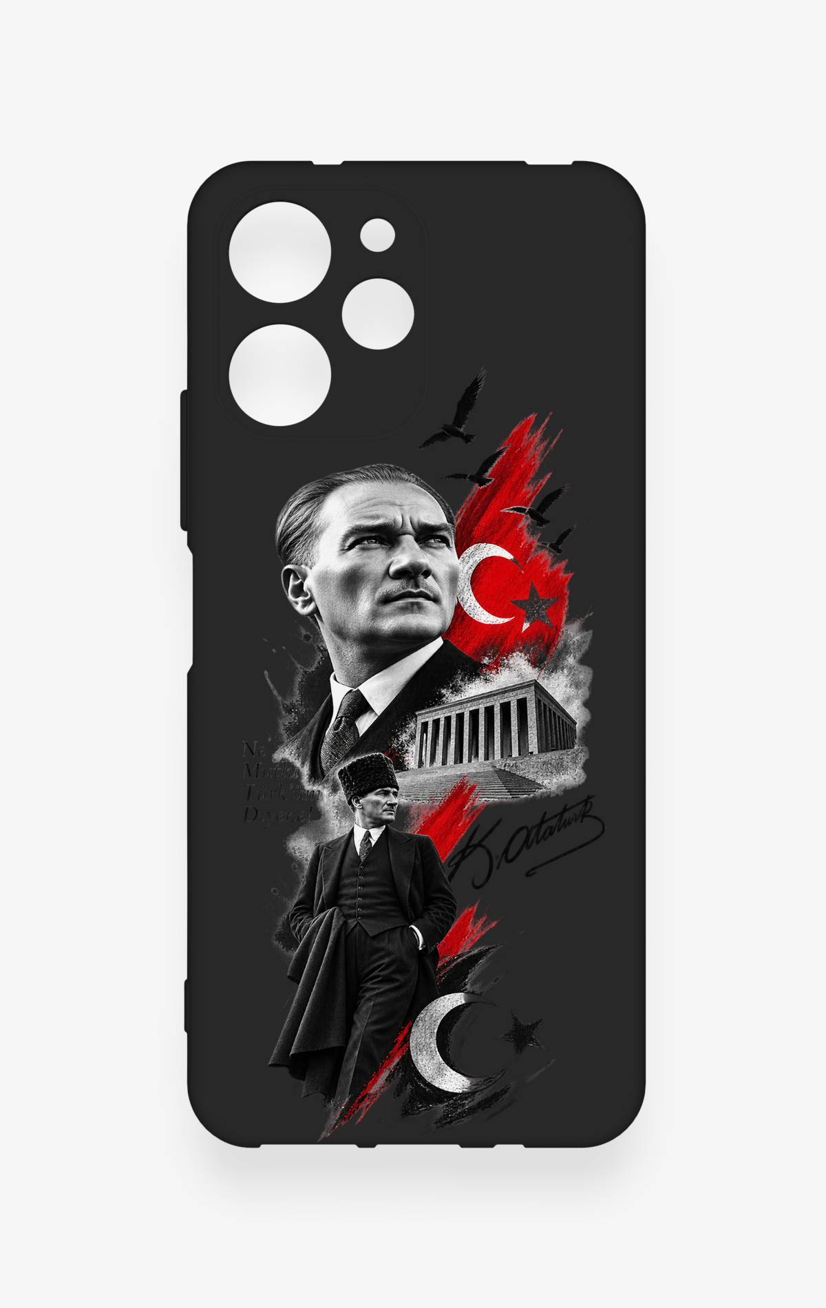 Redmi 12 Uyumlu Atatürk Anıtkabir Desenli Silikon Kılıf