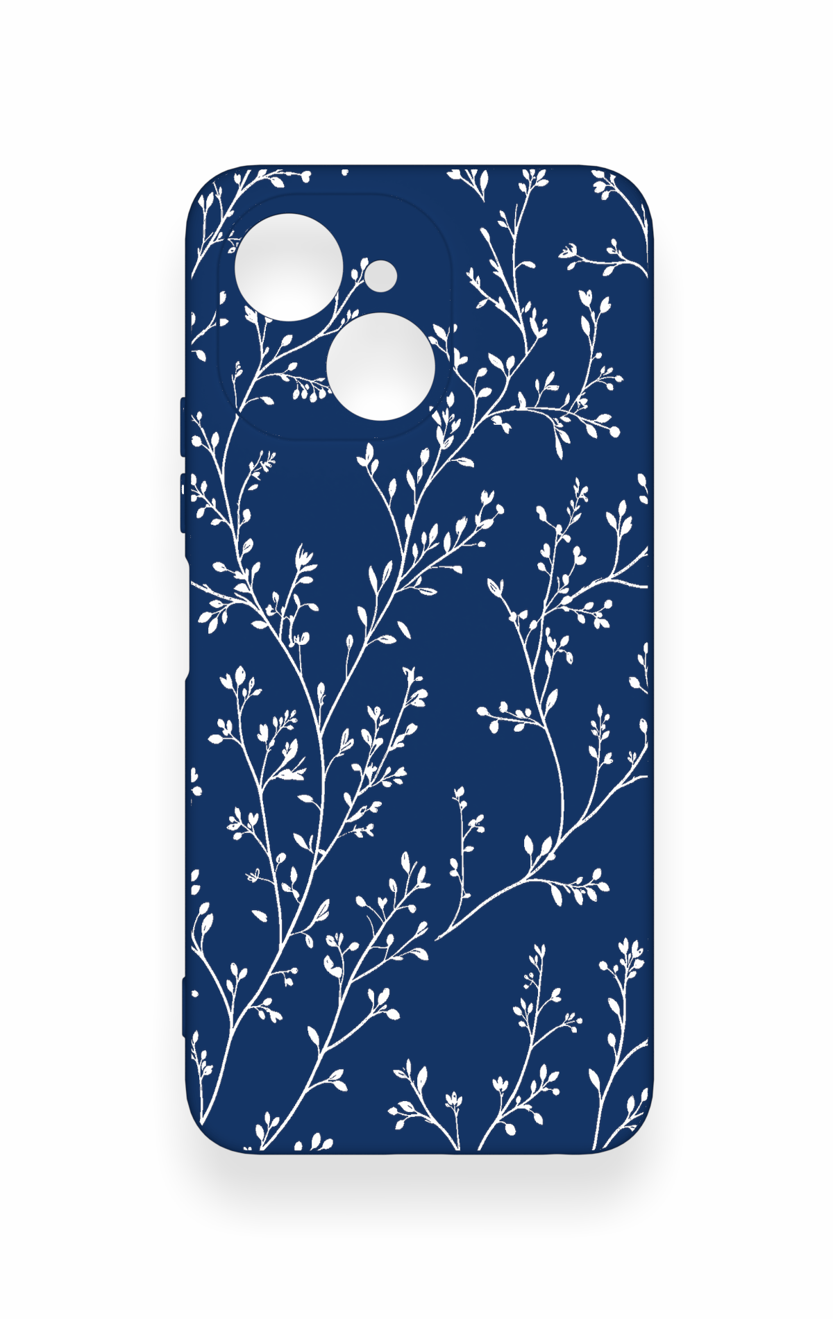 Tecno Spark 40C Uyumlu İnce Yaprak Dalı Desenli Silikon Kılıf