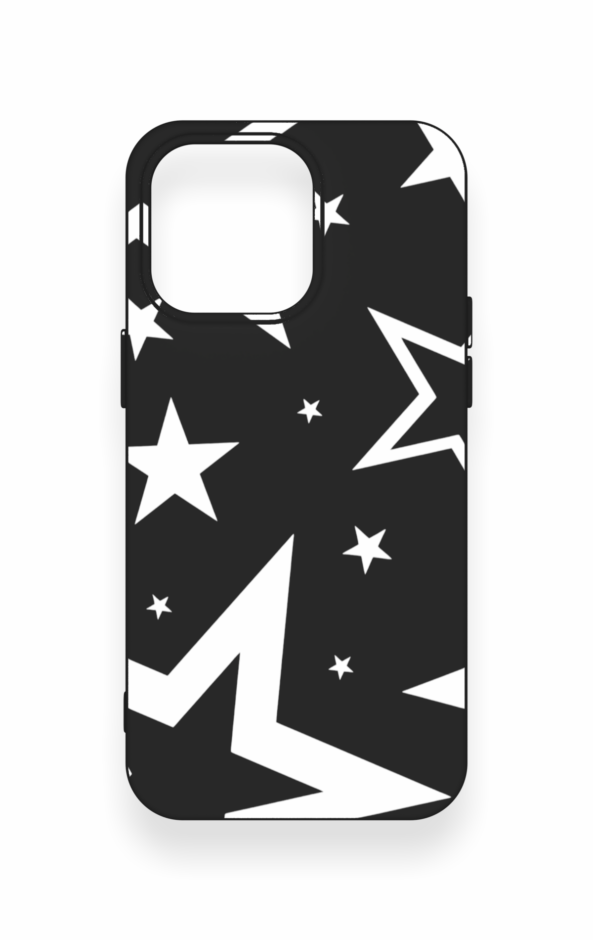 iPhone 15 Pro Max Uyumlu Siyah Mega Star Desenli Silikon Kılıf