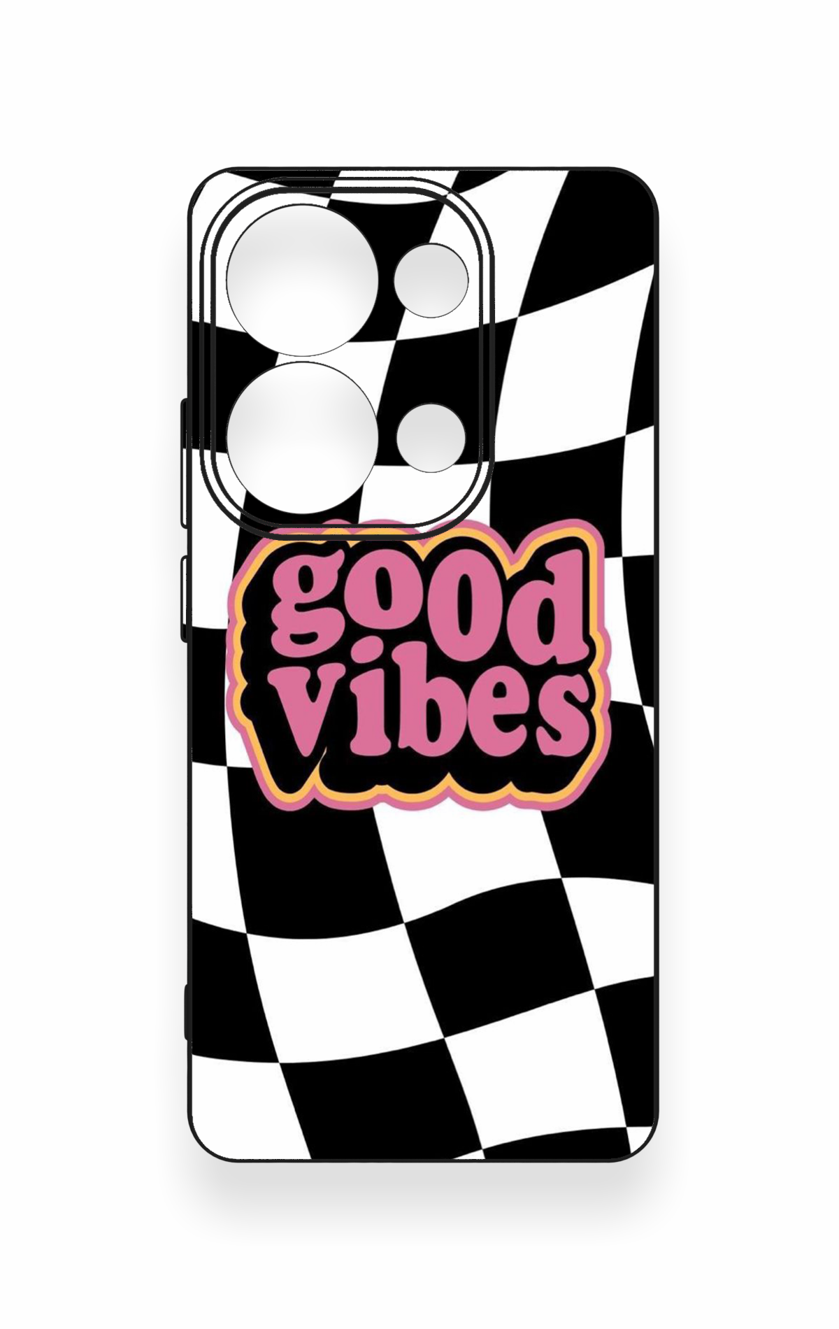 Redmi Note 13 Pro 4G Uyumlu Black Good Vibes Desenli Silikon Kılıf