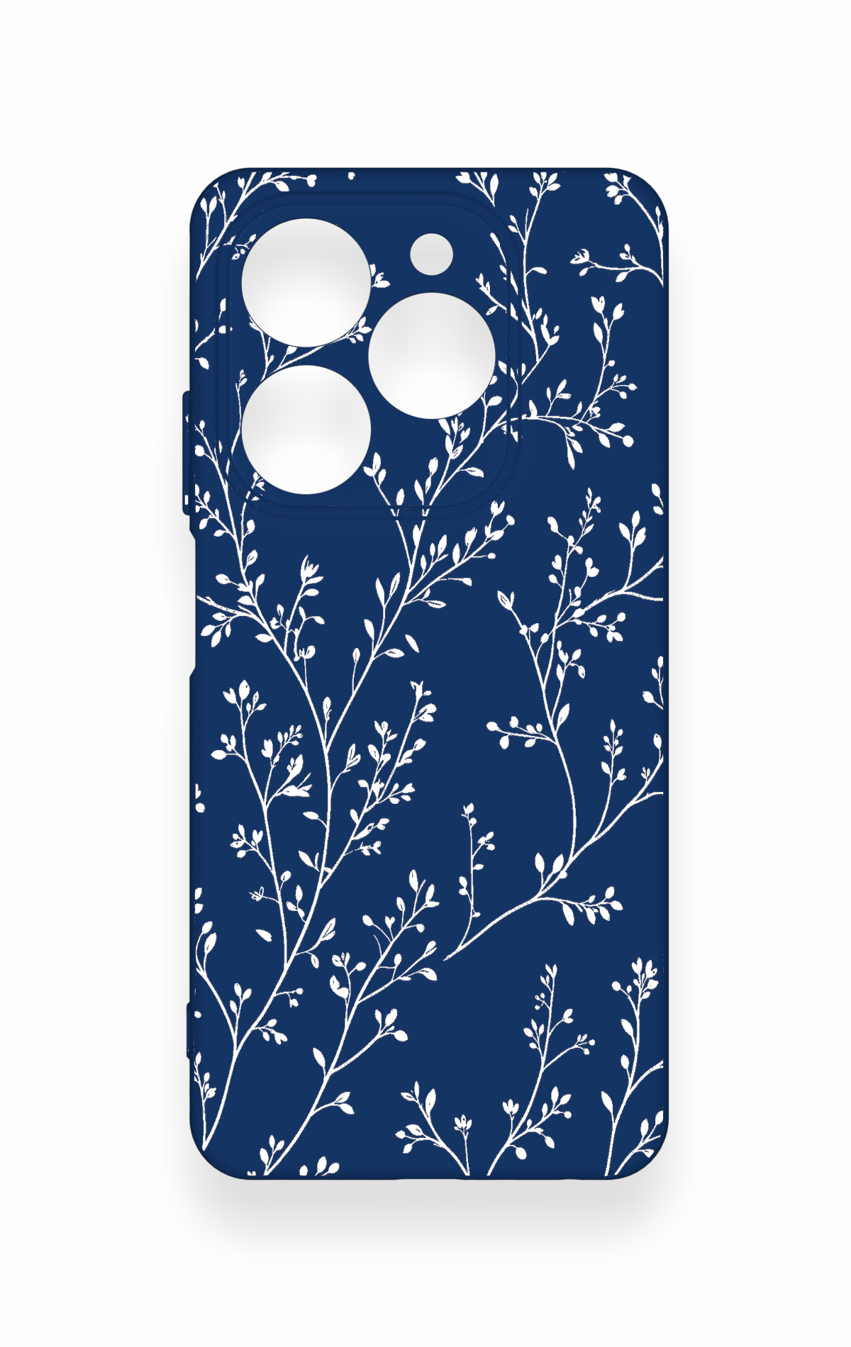Tecno Spark 20C Uyumlu İnce Yaprak Dalı Desenli Silikon Kılıf