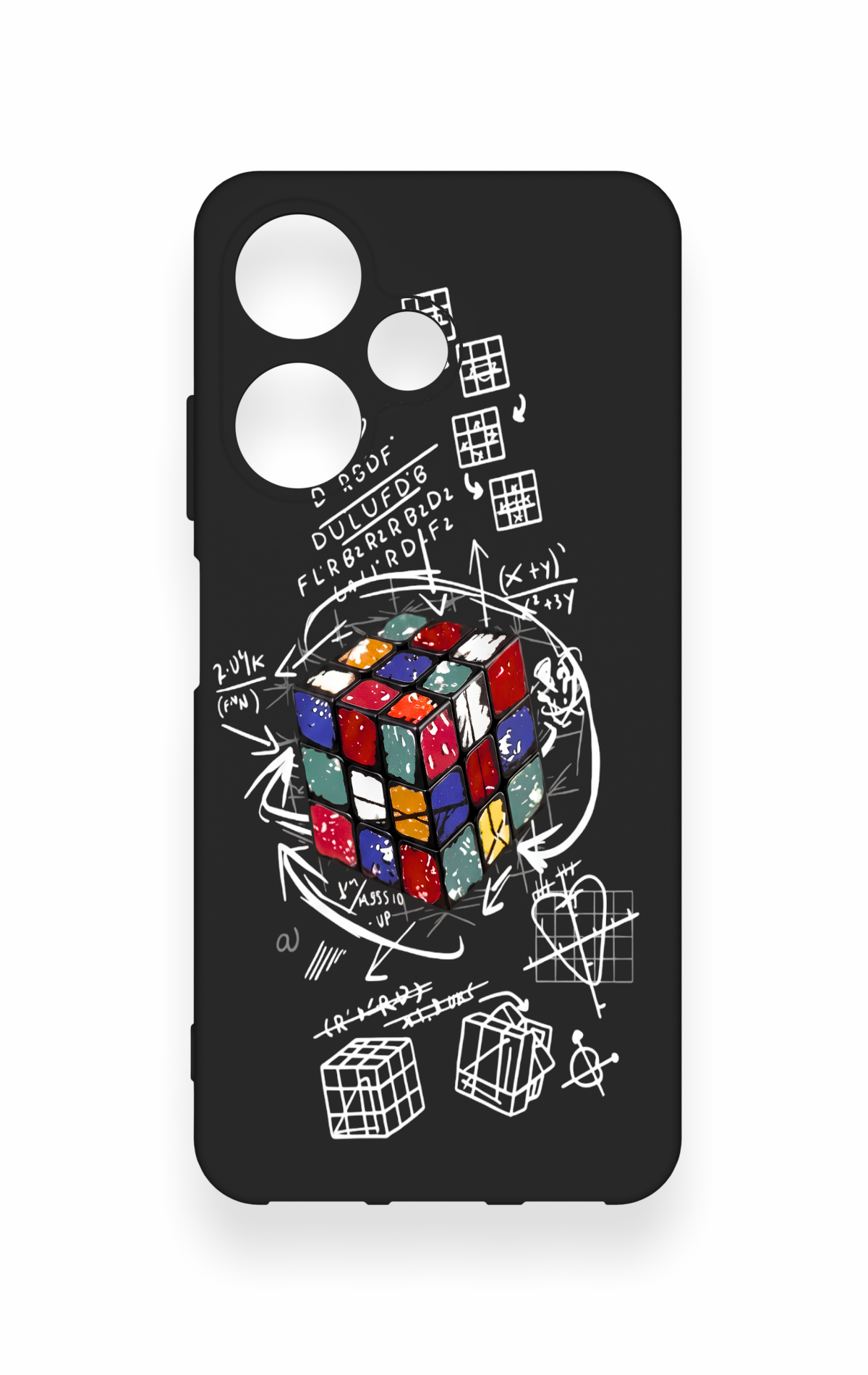 İnfinix Hot 30i Uyumlu Rubik Küb Desenli Silikon Kılıf