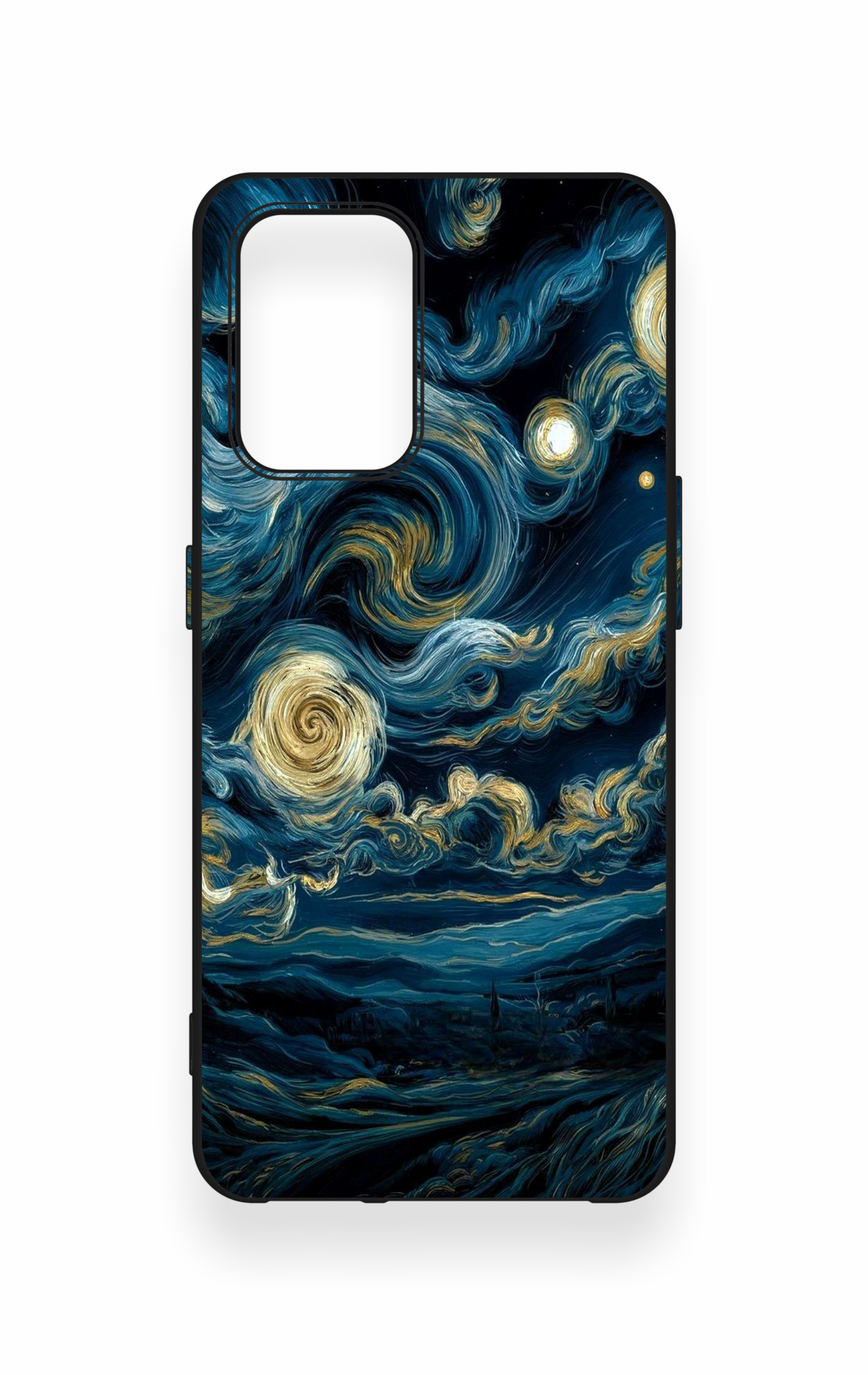 Oppo-A74 Uyumlu Yıldızlı Gece Desenli Silikon Kılıf