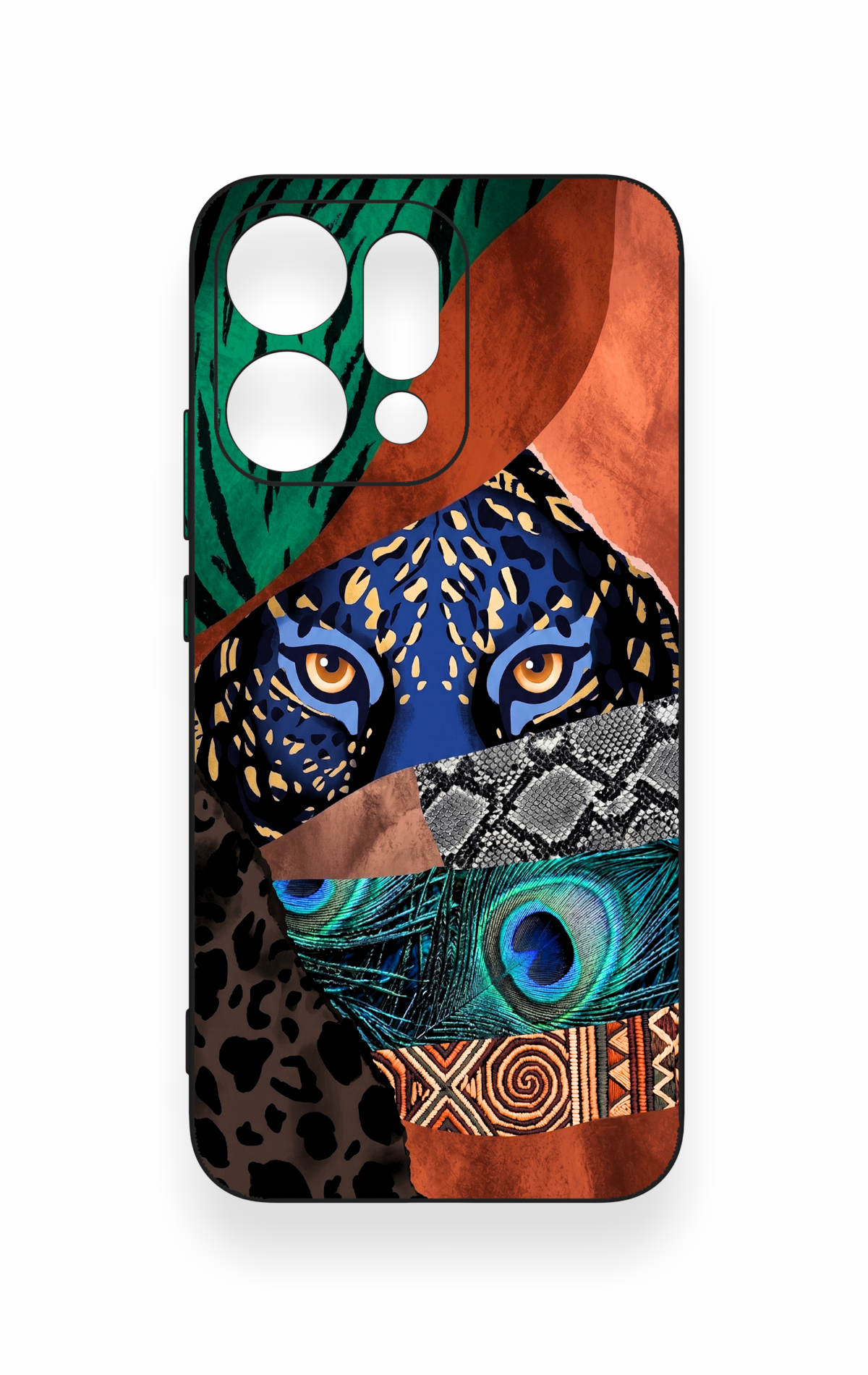 Oppo Reno 14 Uyumlu Amazon Kaplan Desenli Silikon Kılıf