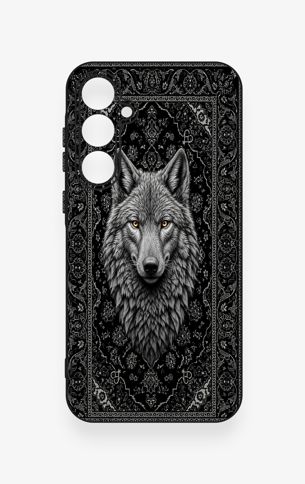 Samsung A35 Uyumlu Etnik Kurt Desenli Silikon Kılıf