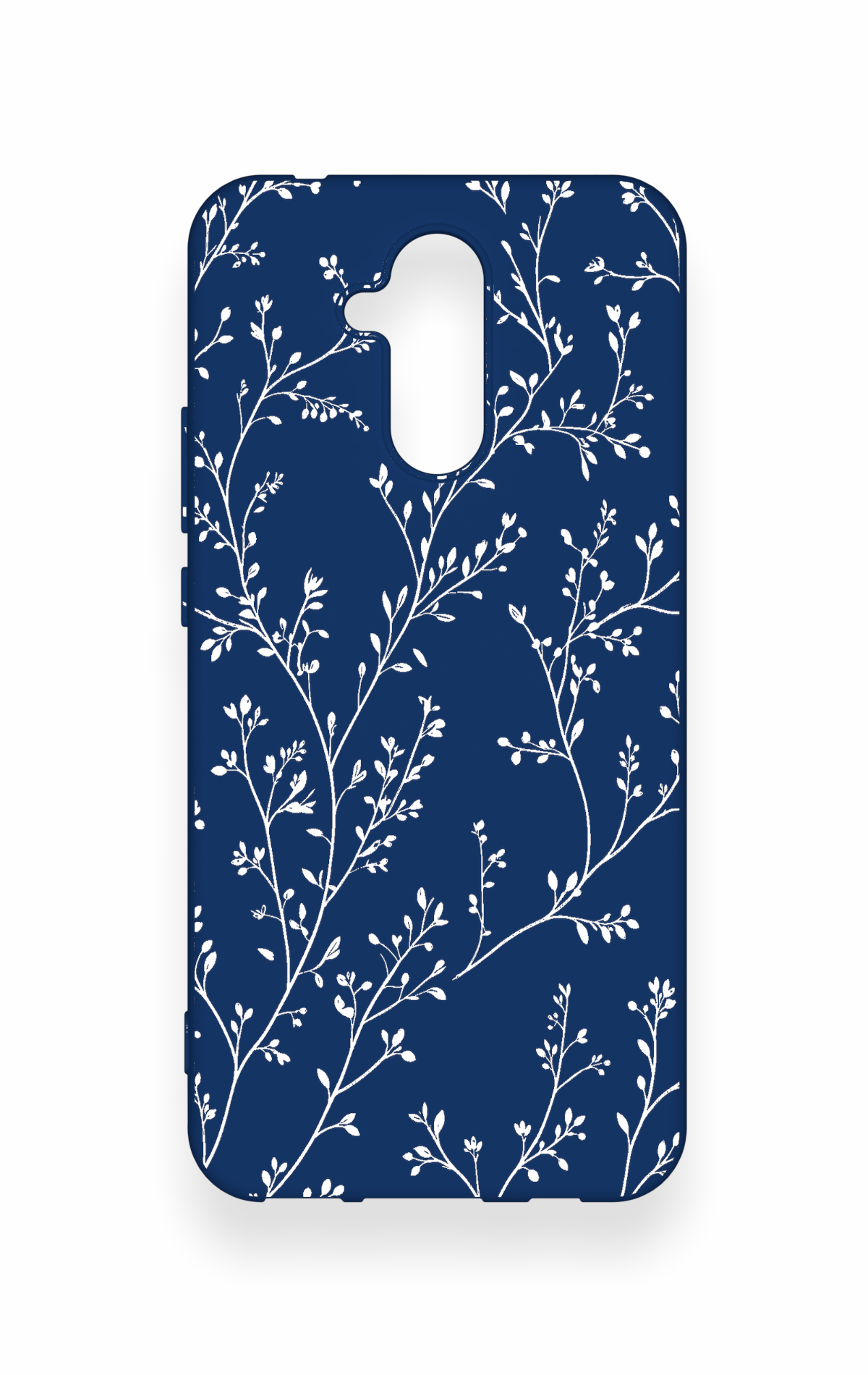 Huawei Mate 20 Lite Uyumlu İnce Yaprak Dalı Desenli Silikon Kılıf