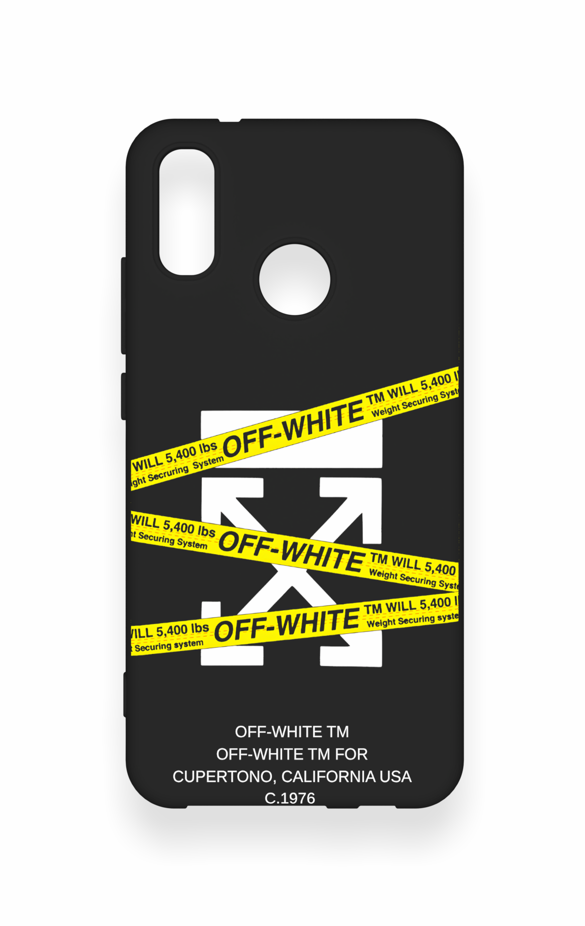 Huawei P20 Lite Uyumlu Off White Desenli Silikon Kılıf