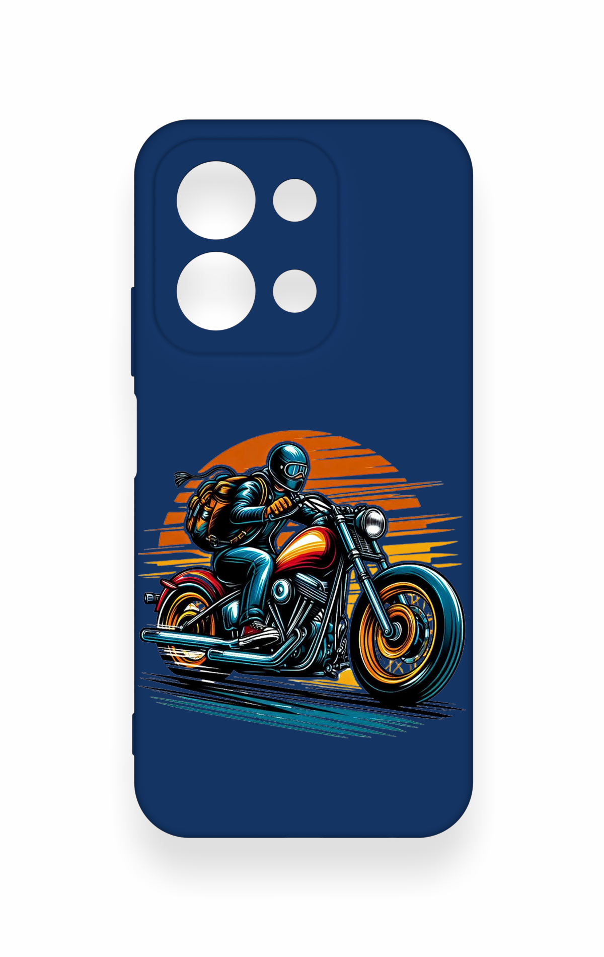 Redmi 15C 4G Uyumlu Moto Rider Desenli Silikon Kılıf