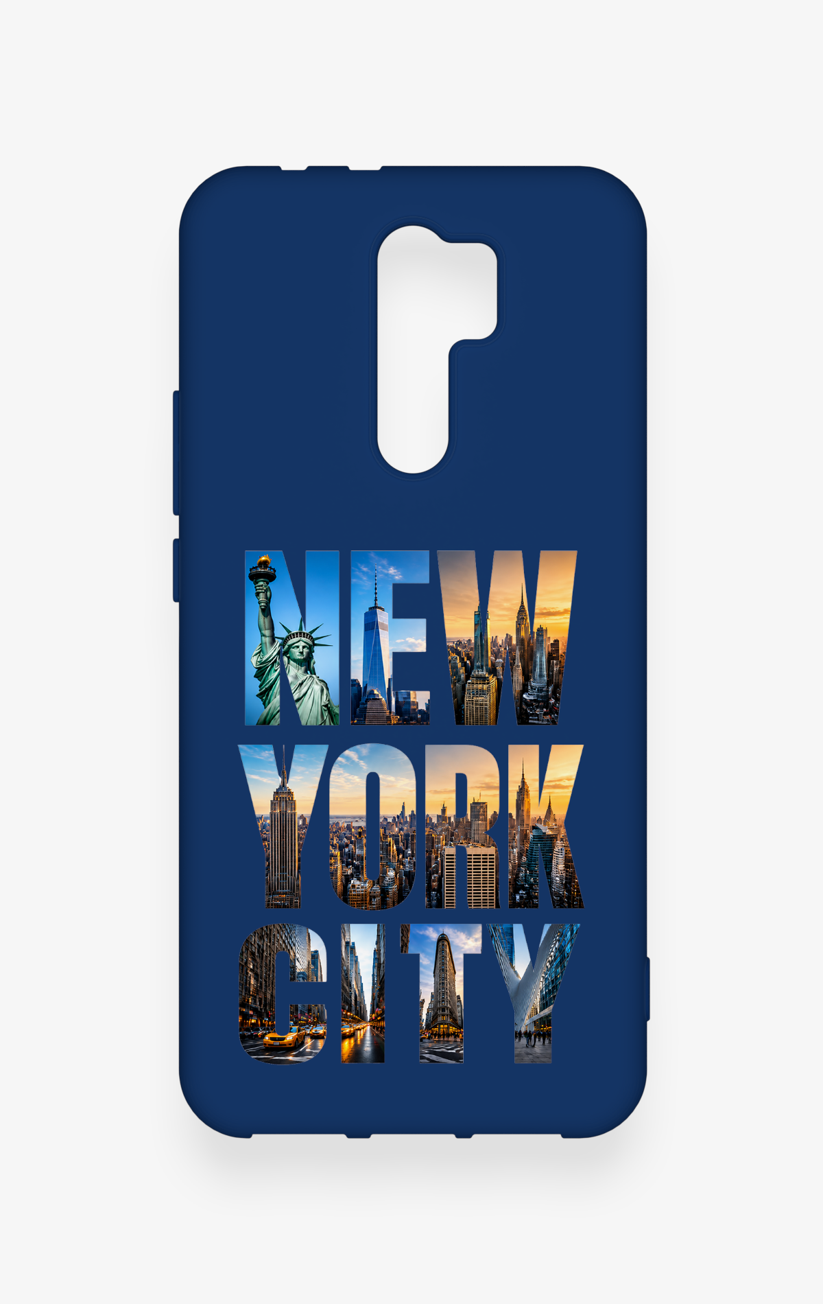 Redmi 9 Uyumlu New York City Desenli Silikon Kılıf