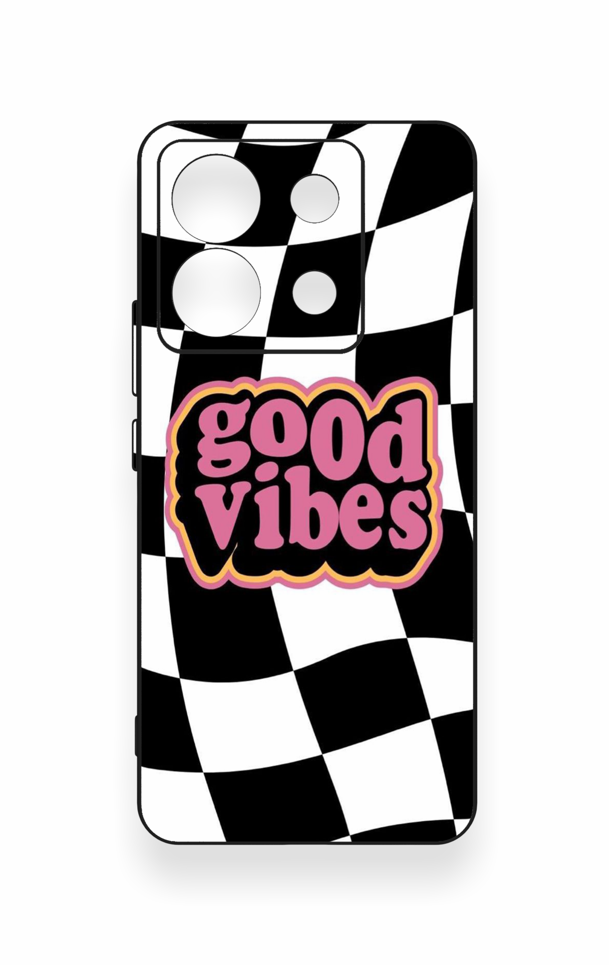 Redmi Note 13 Pro 5G Uyumlu Black Good Vibes Desenli Silikon Kılıf