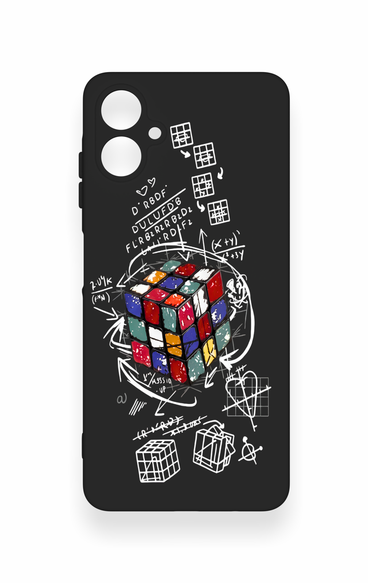 Samsung A06 Uyumlu Rubik Küb Desenli Silikon Kılıf
