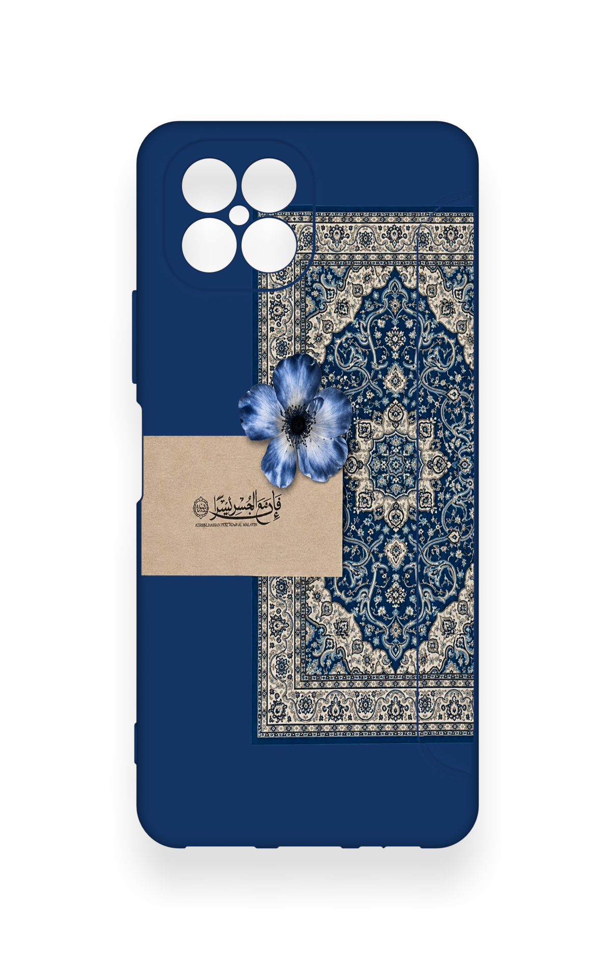 Omix X600 Uyumlu Mavi Etnik Halı Desenli Silikon Kılıf