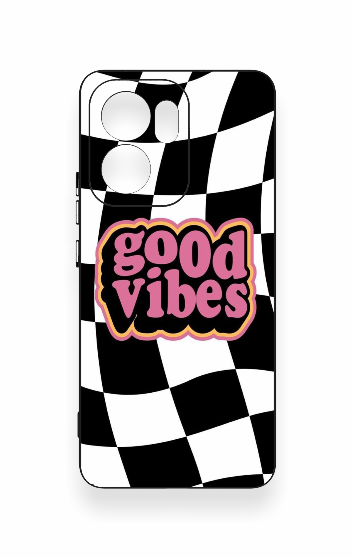 Oppo Reno 13F Uyumlu Black Good Vibes Desenli Silikon Kılıf