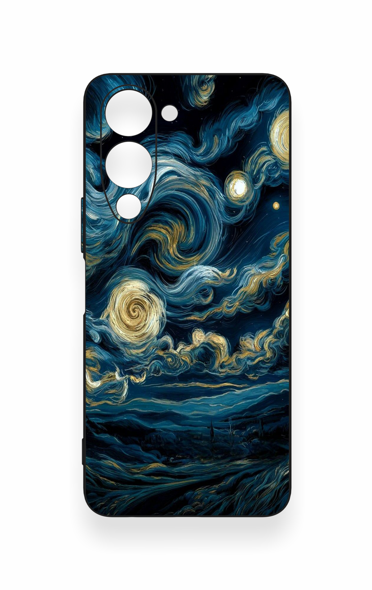 Vivo Y19 5G Uyumlu Yıldızlı Gece Desenli Silikon Kılıf