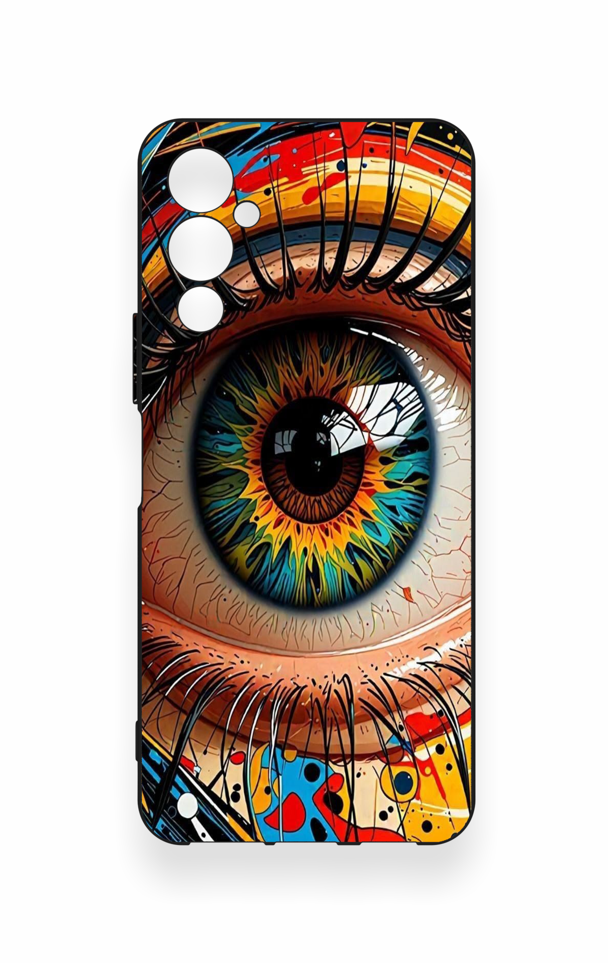 Tecno Pova Neo 4 Uyumlu Renkli Göz Bebeği Desenli Silikon Kılıf