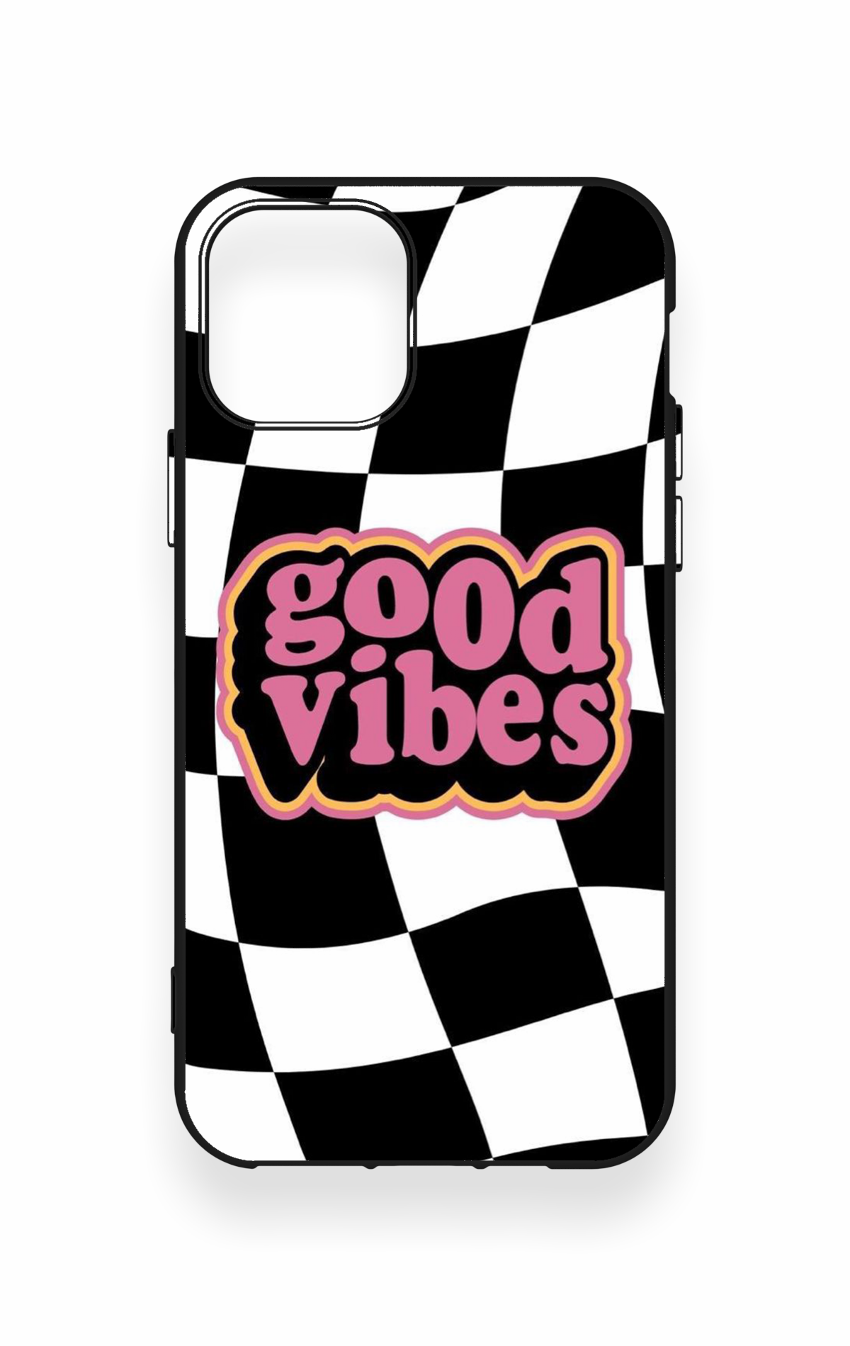 iPhone 11 Pro Uyumlu Black Good Vibes Desenli Silikon Kılıf