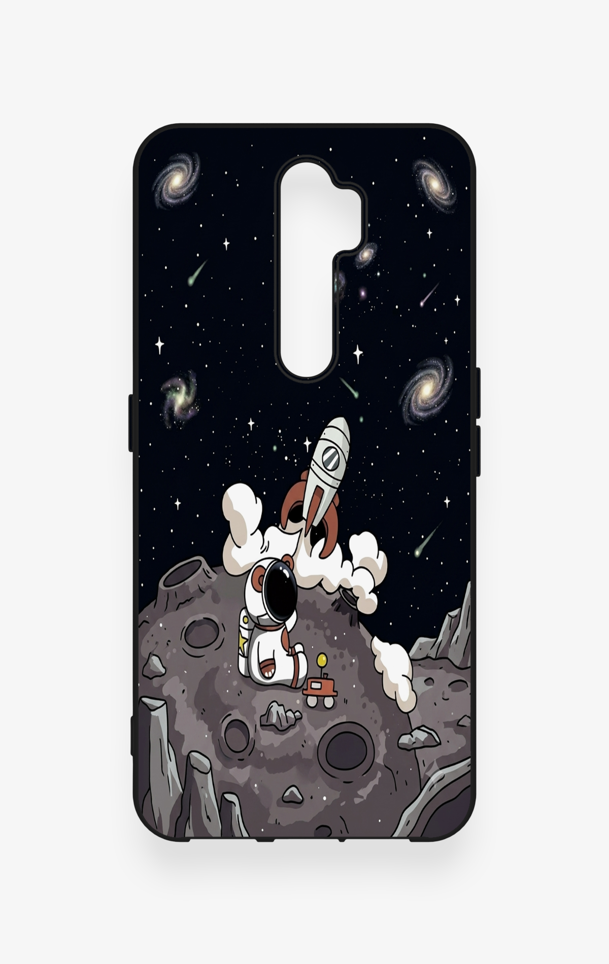 Oppo A5 2020 Uyumlu Uzay Astronot Desenli Silikon Kılıf