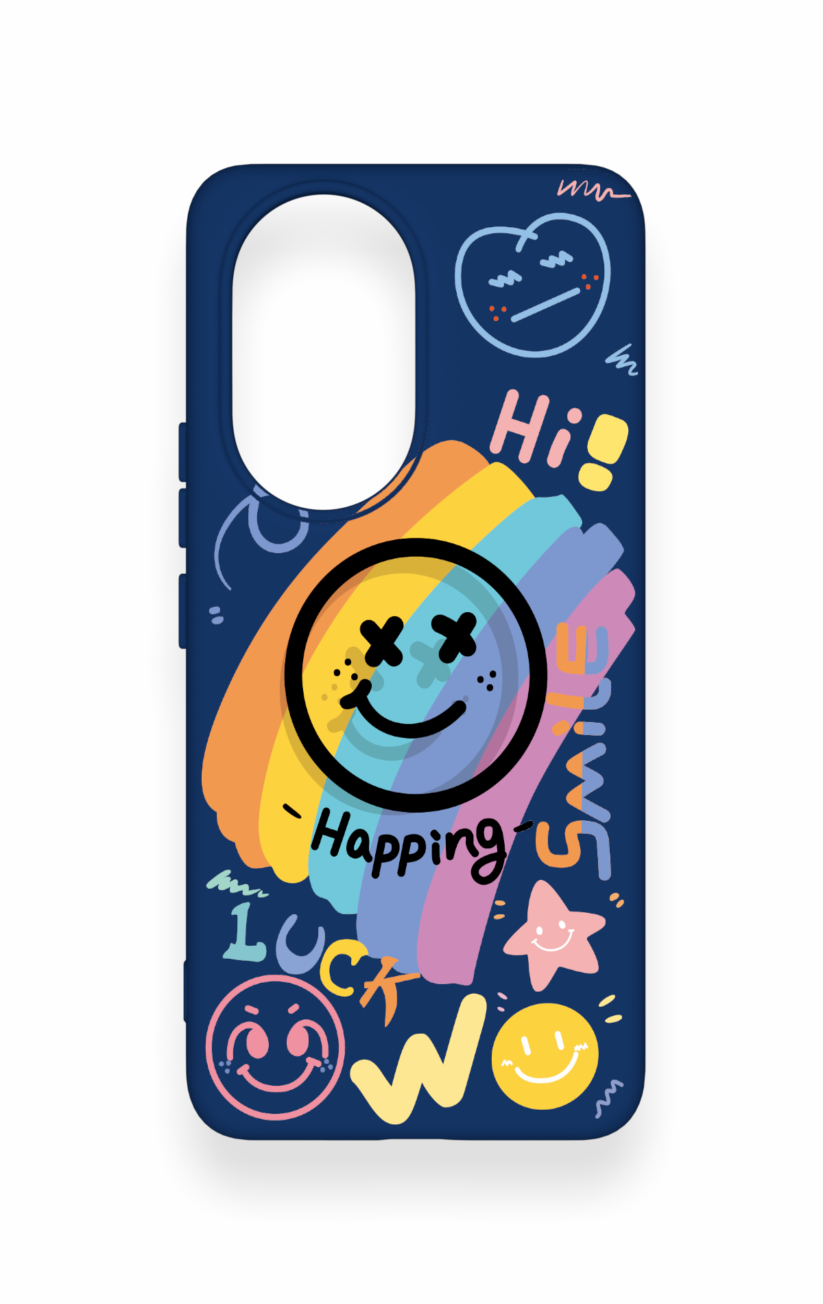 Honor 200 5G Uyumlu Happing Smile Desenli Silikon Kılıf