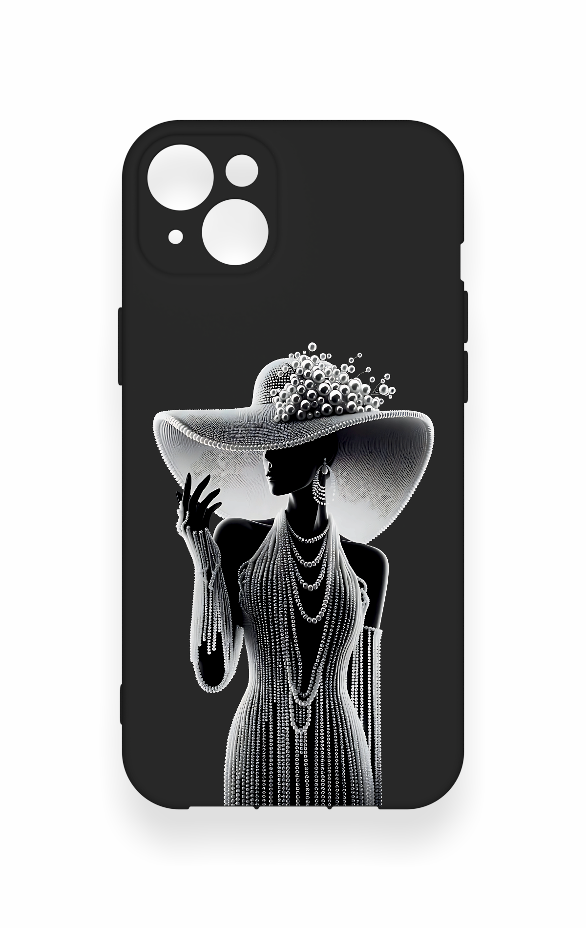 iPhone 14 Plus/15 Plus Uyumlu Lady Desenli Silikon Kılıf