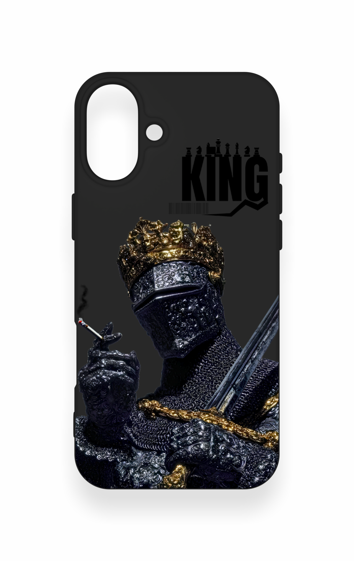 iPhone 16 Plus Uyumlu King Desenli Silikon Kılıf