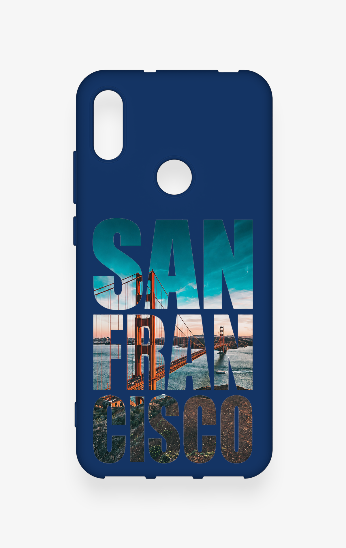 Huawei Y6 2019 Uyumlu San Francisco Desenli Silikon Kılıf