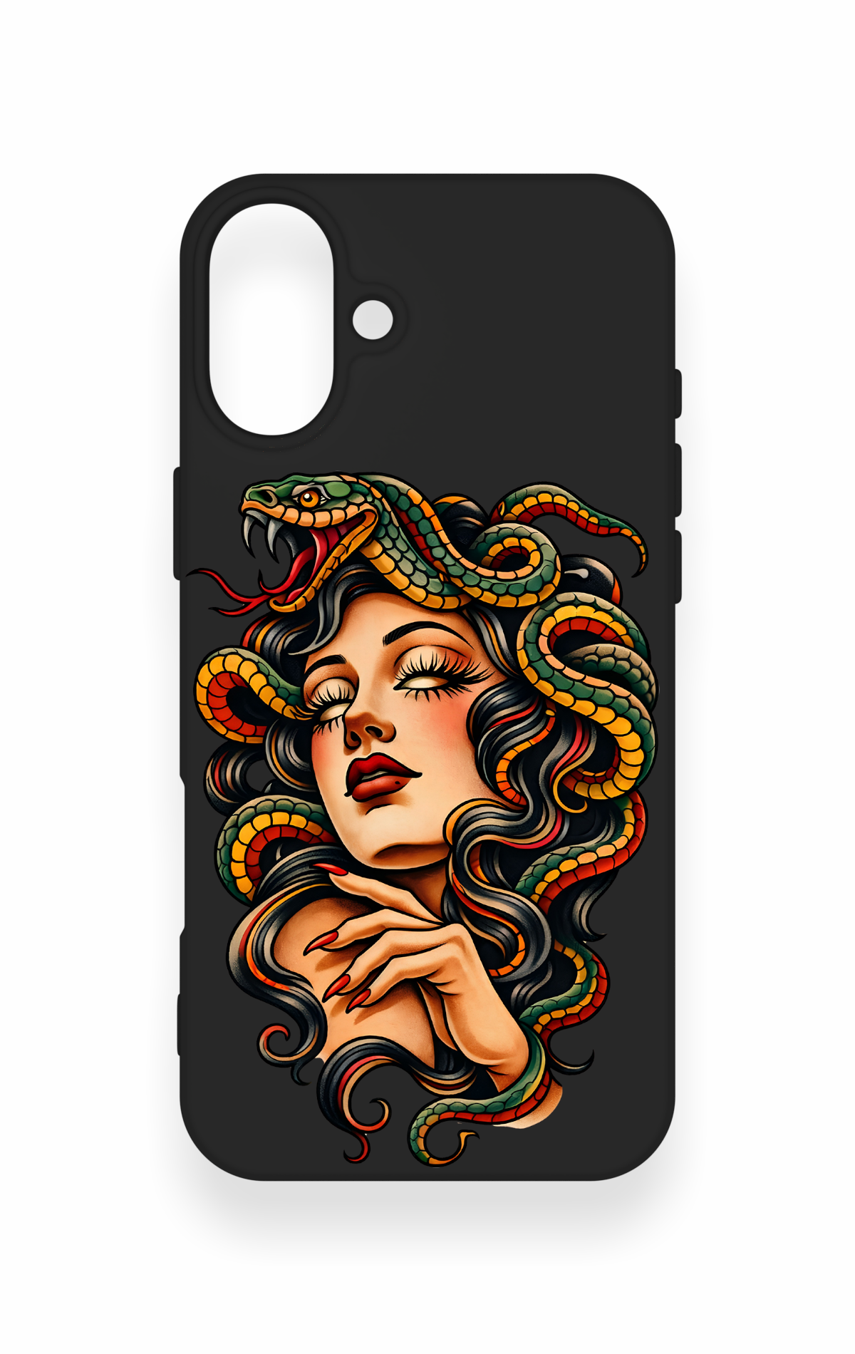 iPhone 16 Plus Uyumlu Medusa Desenli Silikon Kılıf