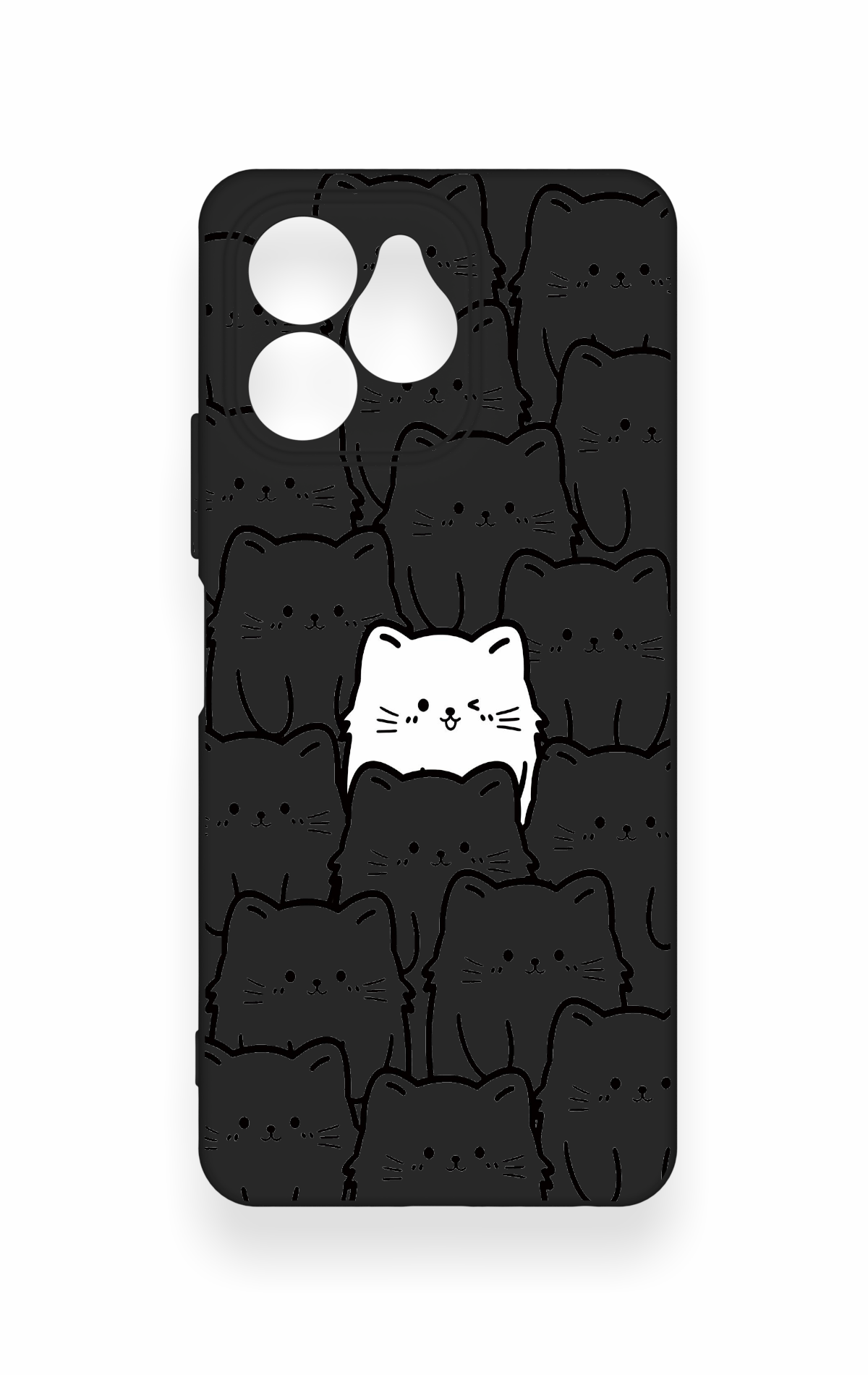 Omix x6 Uyumlu Many Cats Desenli Silikon Kılıf