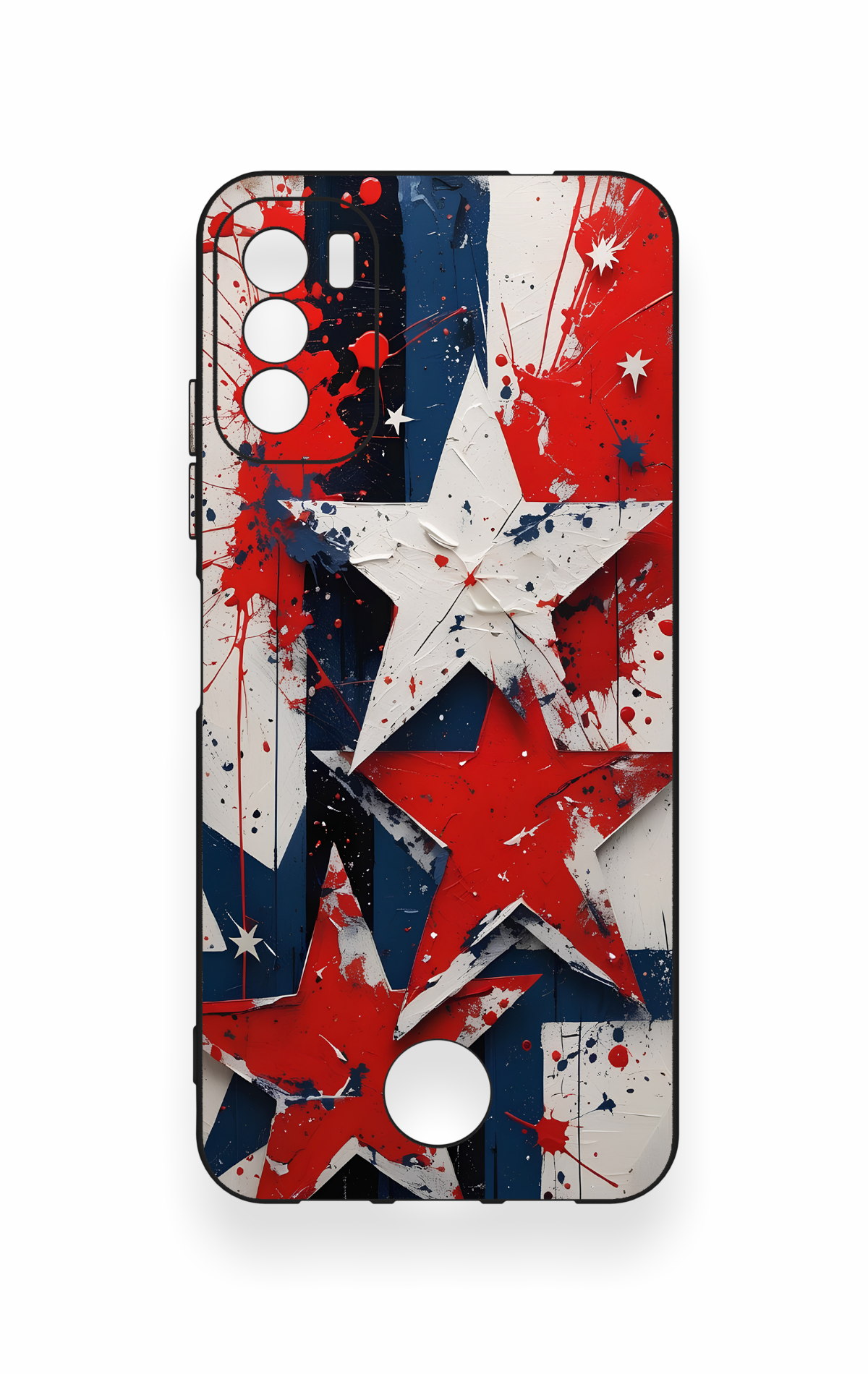 Reeder S19 Max Pro S Uyumlu Star Flag Desenli Silikon Kılıf