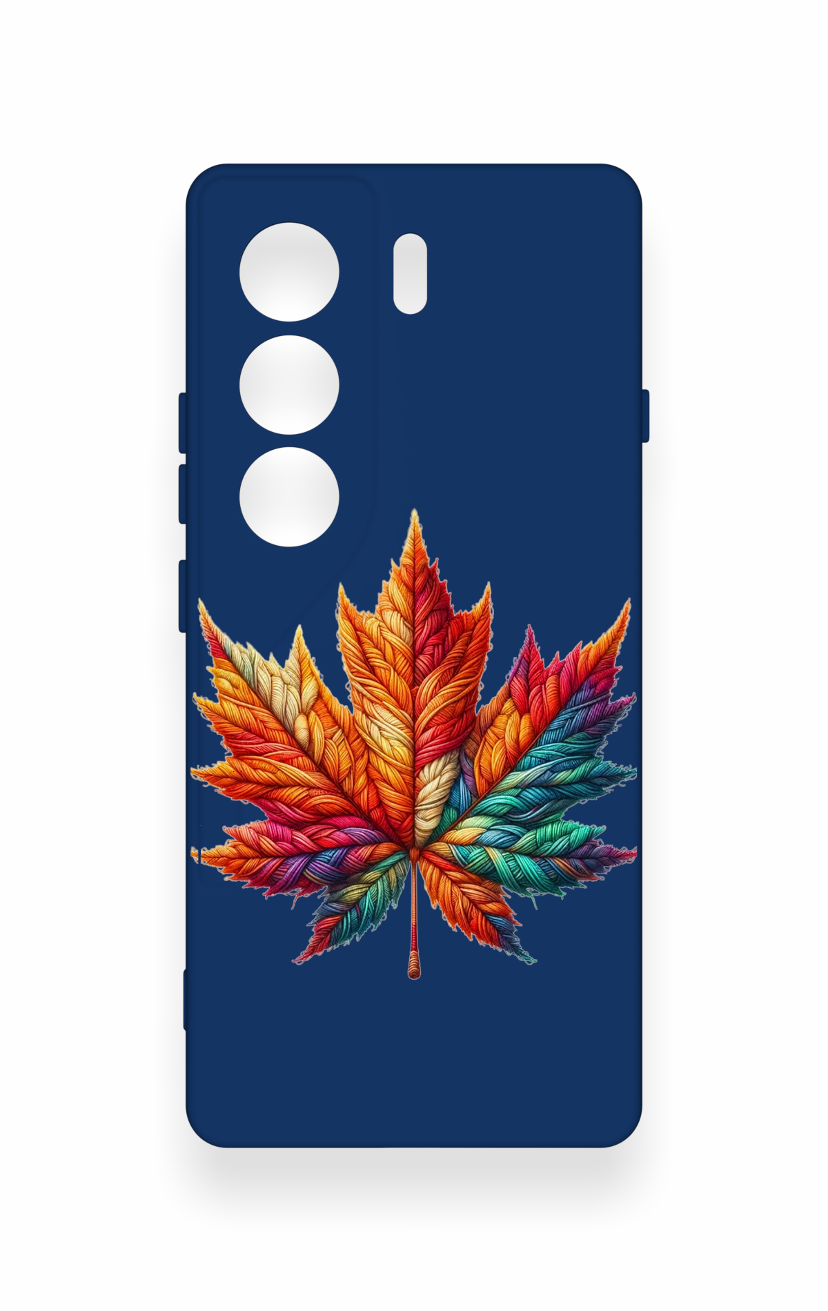 Tecno Camon 40 4G Uyumlu Renkli Yaprak Desenli Silikon Kılıf