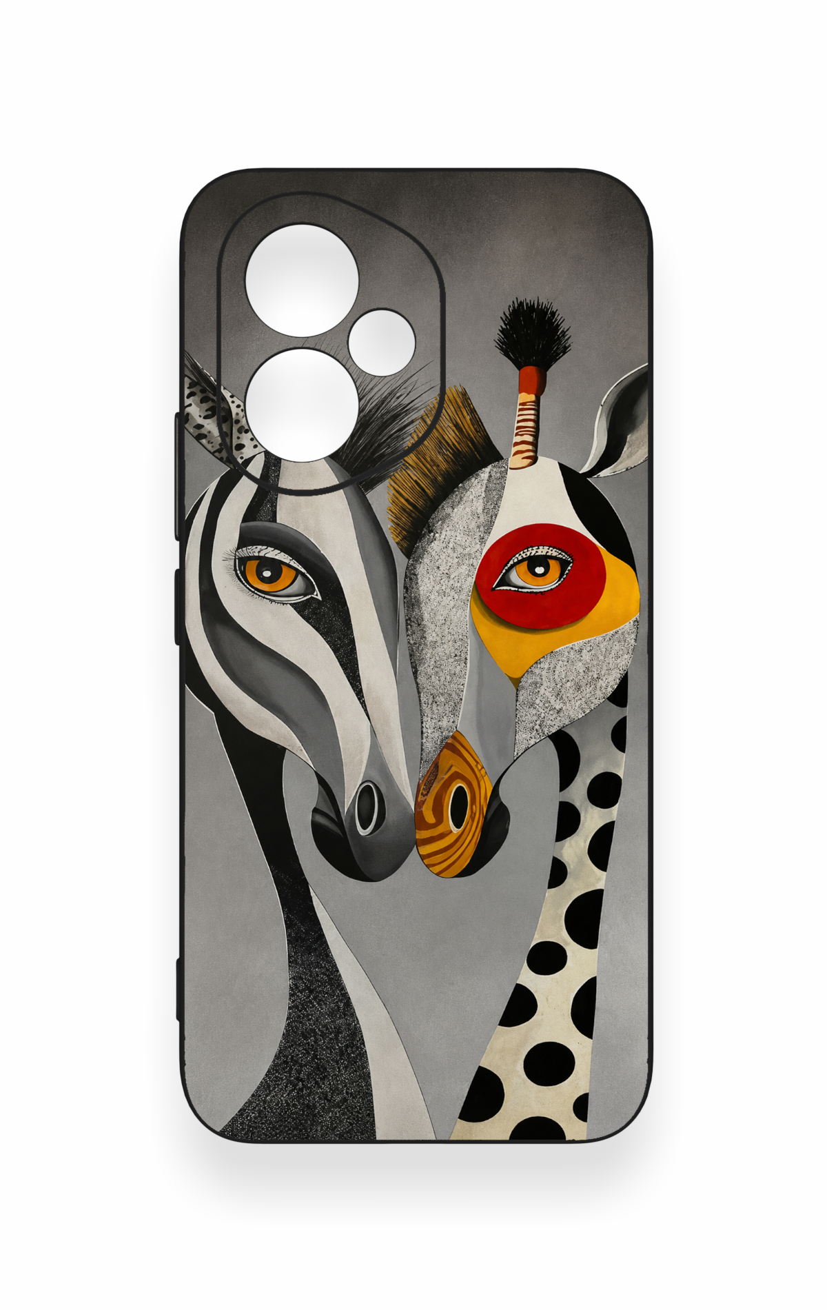 Honor 400 Uyumlu Zebra ve Zürafa Desenli Silikon Kılıf