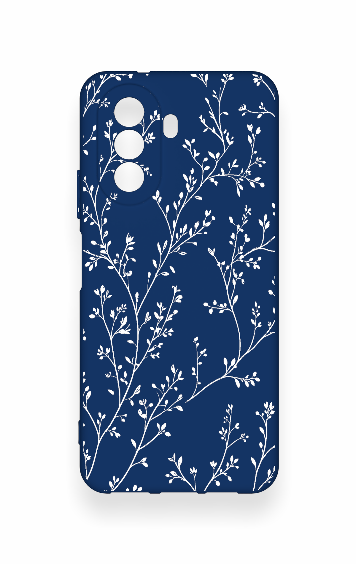 Huawei Nova Y70 Uyumlu İnce Yaprak Dalı Desenli Silikon Kılıf
