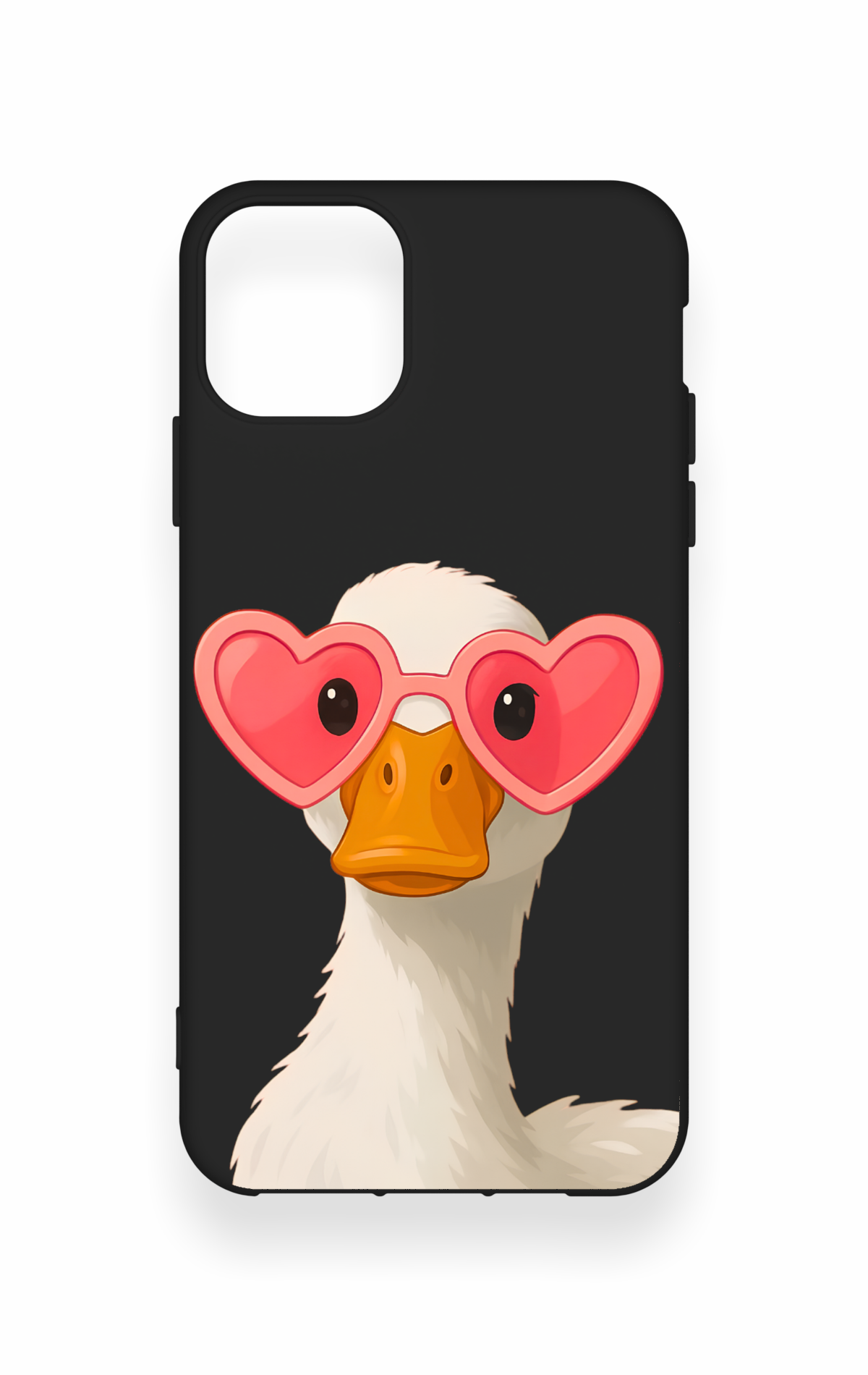 iPhone 11 Pro Max Uyumlu Aşık Ördek Desenli Silikon Kılıf