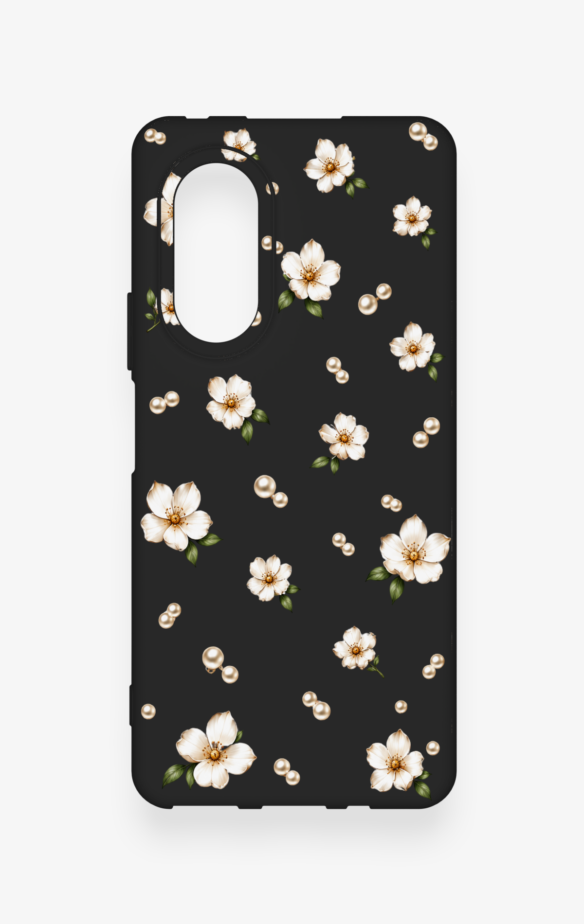 Huawei Nova 9Se Uyumlu İnci Papatya Desenli Silikon Kılıf