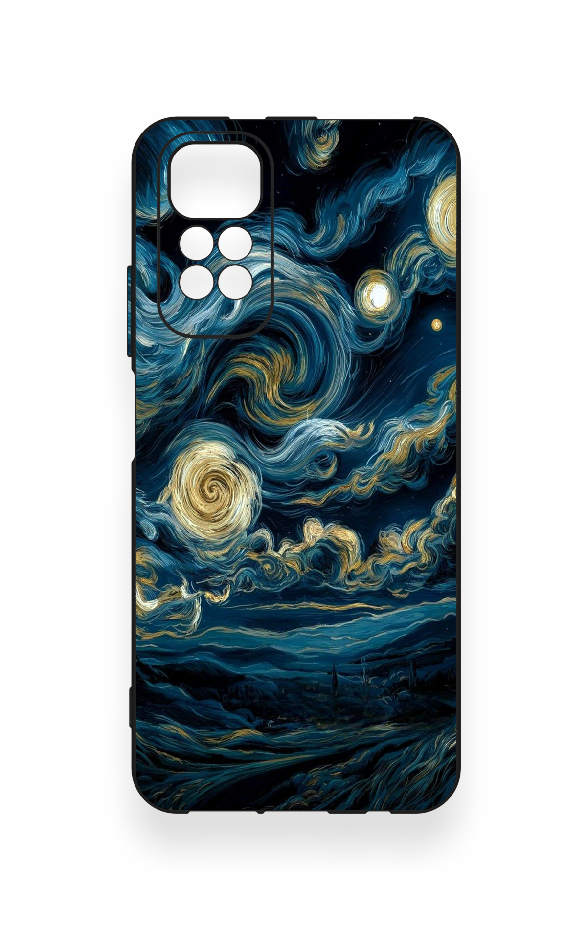 Redmi Note 11S Uyumlu Yıldızlı Gece Desenli Silikon Kılıf