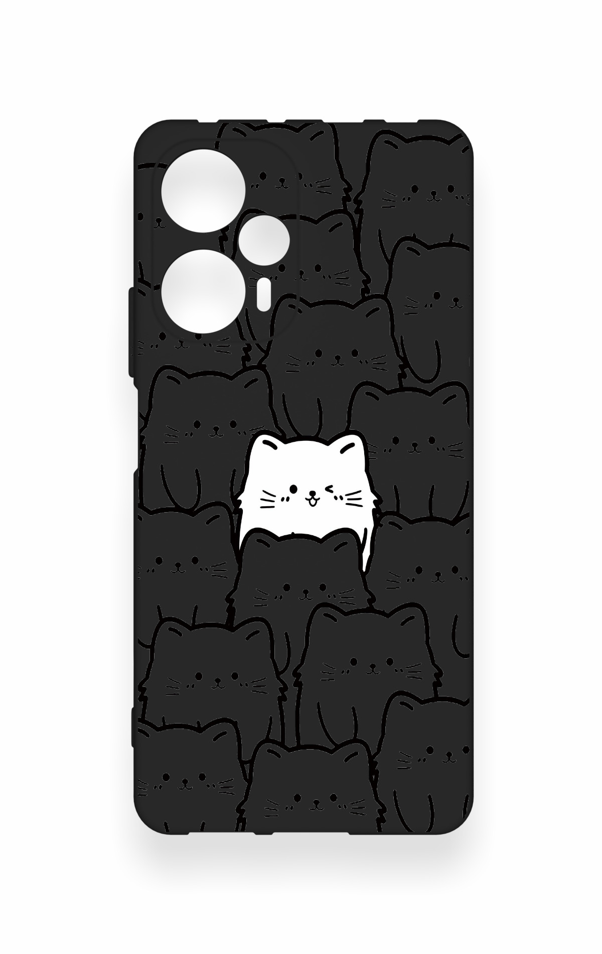 Poco F5 Uyumlu Many Cats Desenli Silikon Kılıf