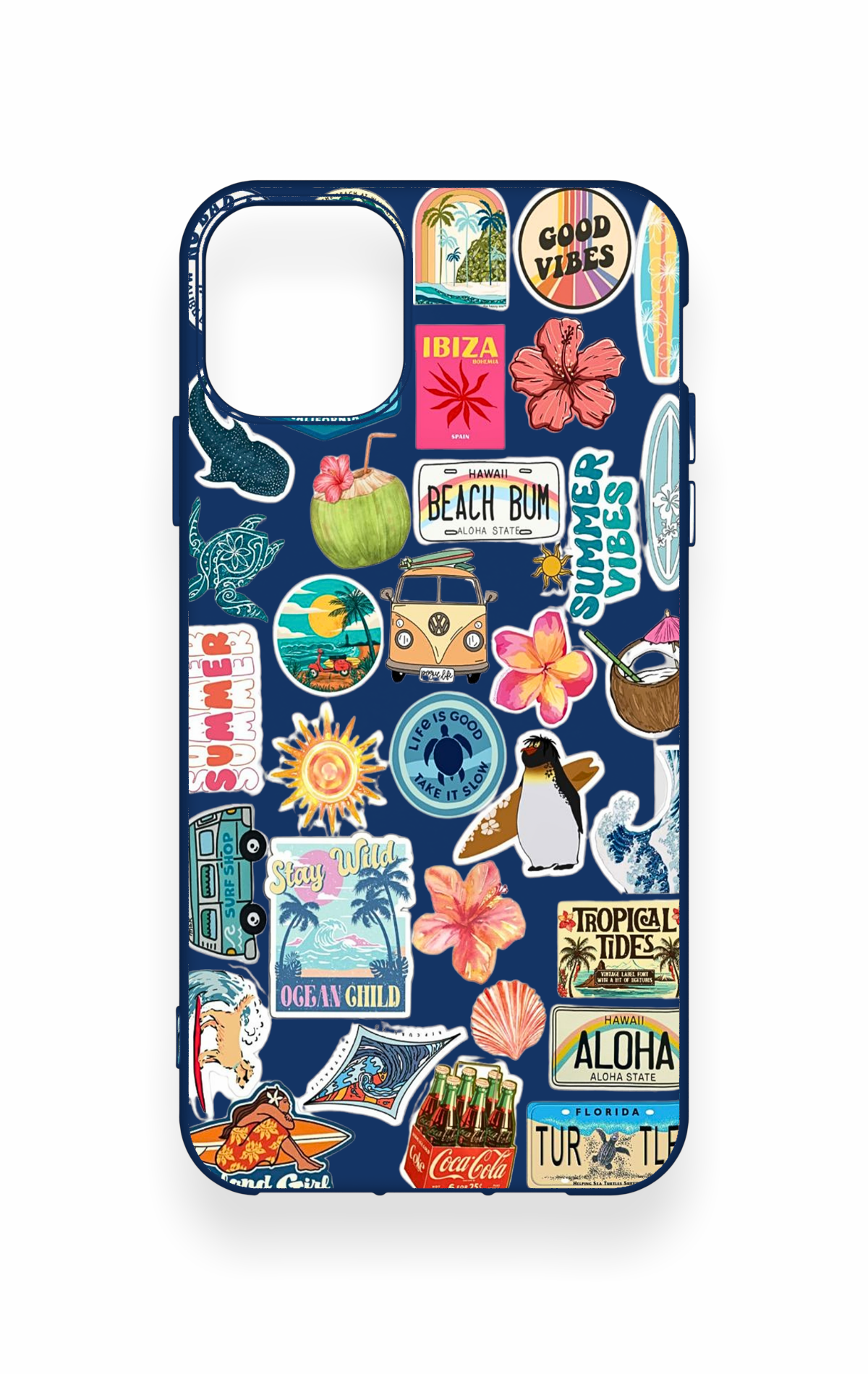 iPhone 11 Pro Max Uyumlu Summer Vibes Desenli Silikon Kılıf