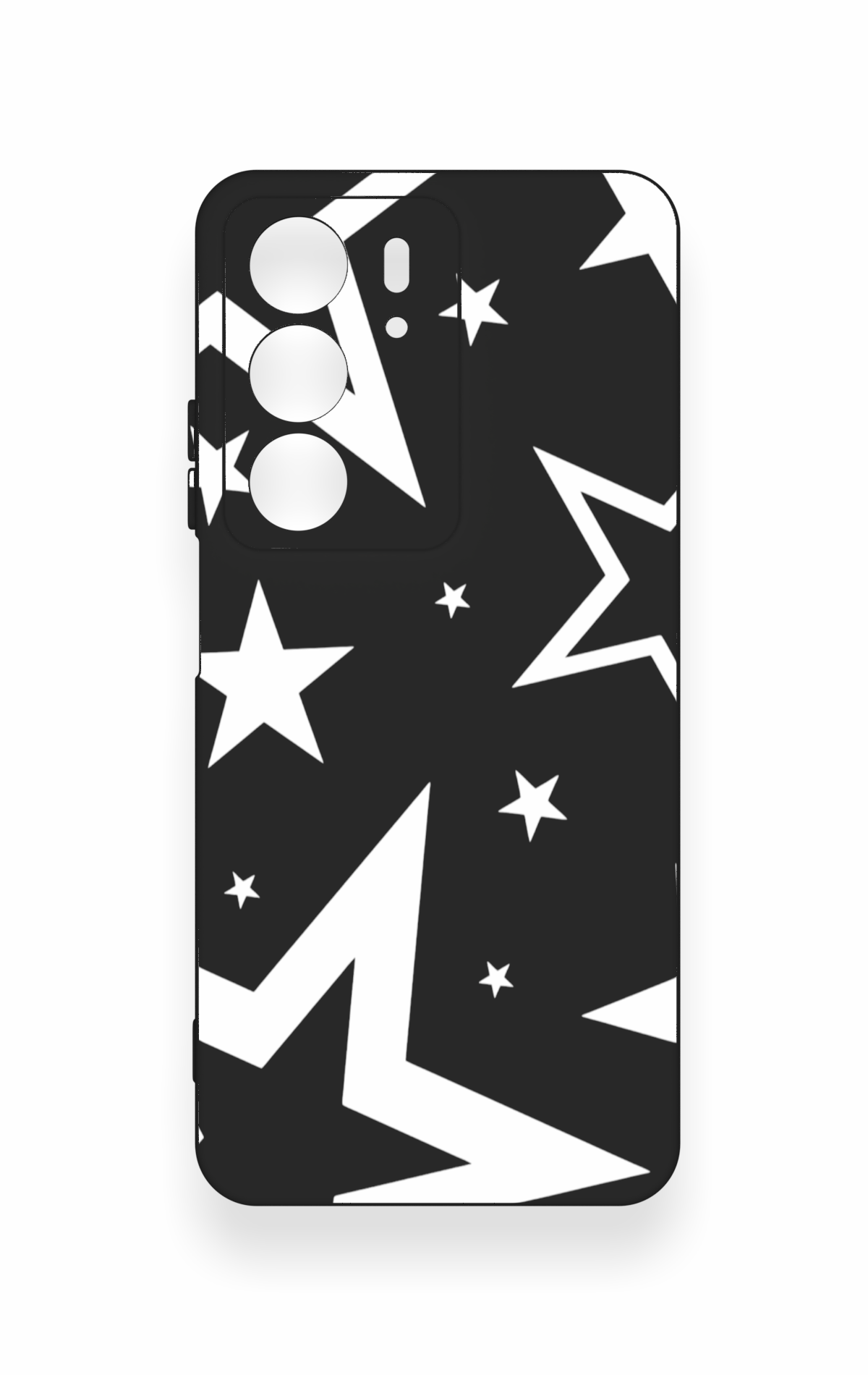 Realme C75 Uyumlu Siyah Mega Star Desenli Silikon Kılıf