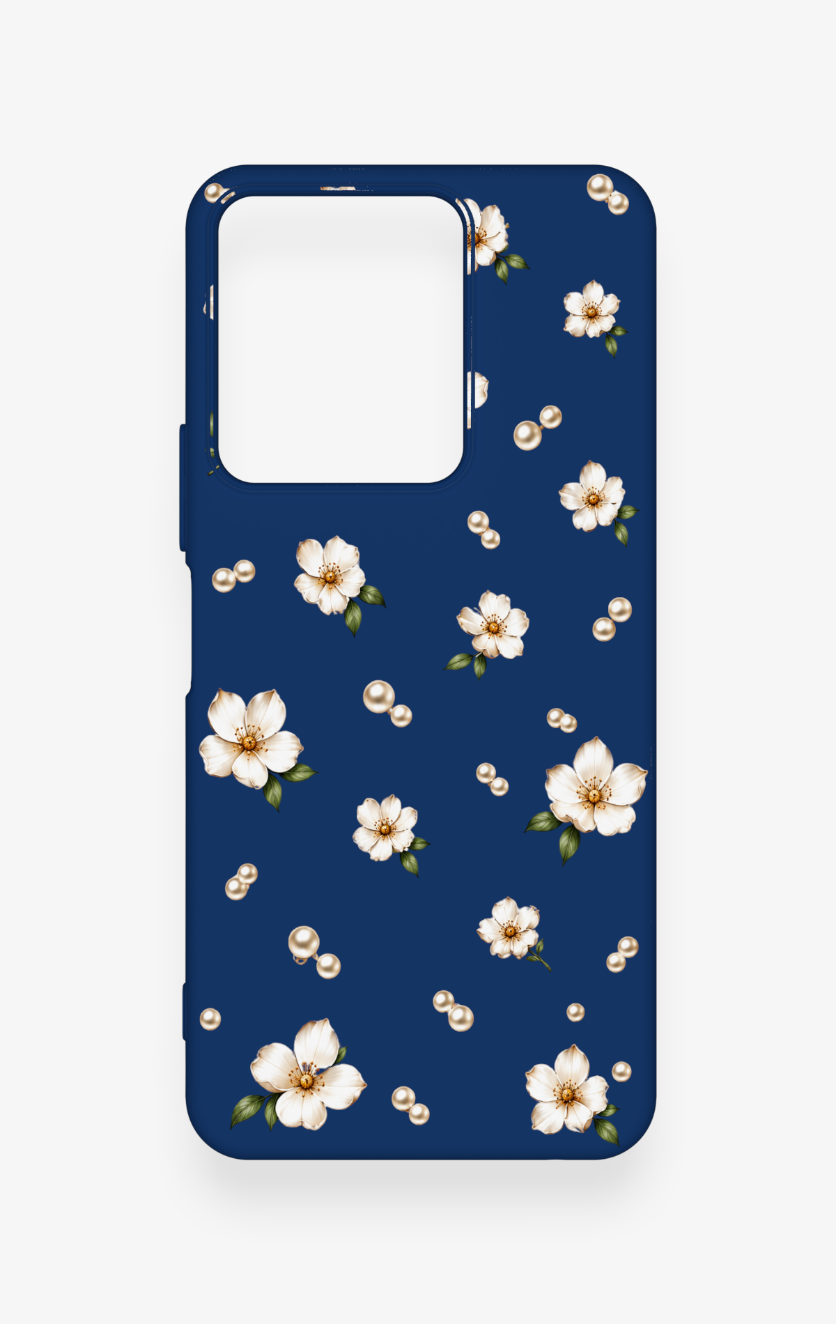 Vivo Y35 Uyumlu Papatya İnci Desenli Silikon Kılıf