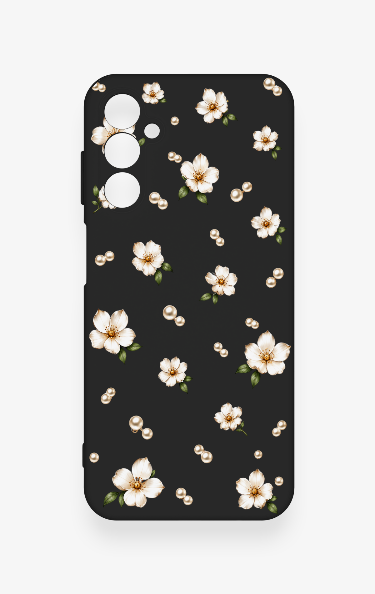 Samsung M14 Uyumlu İnci Papatya Desenli Silikon Kılıf